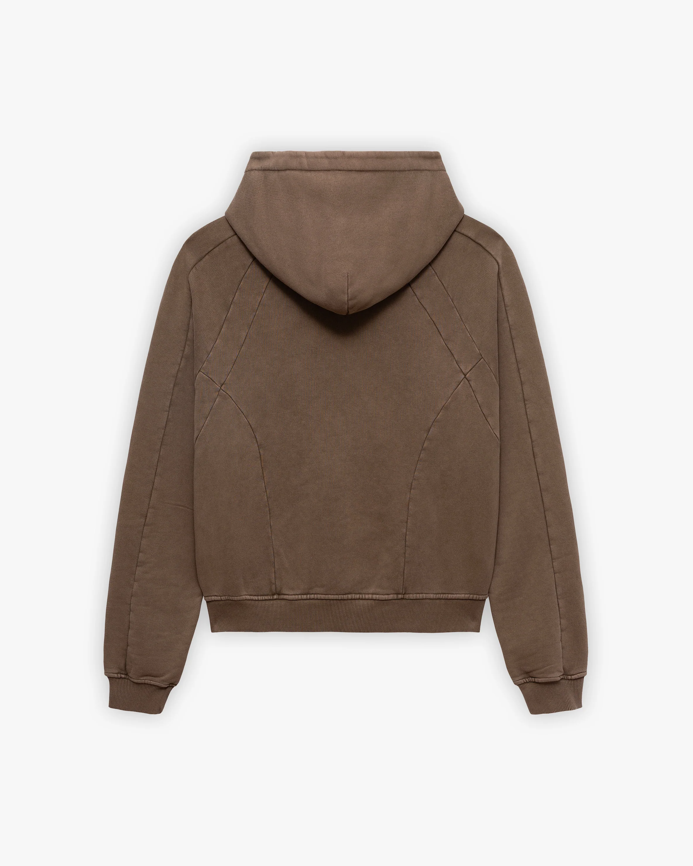 ACID WASHED HOODIE BROWN - Image 3
