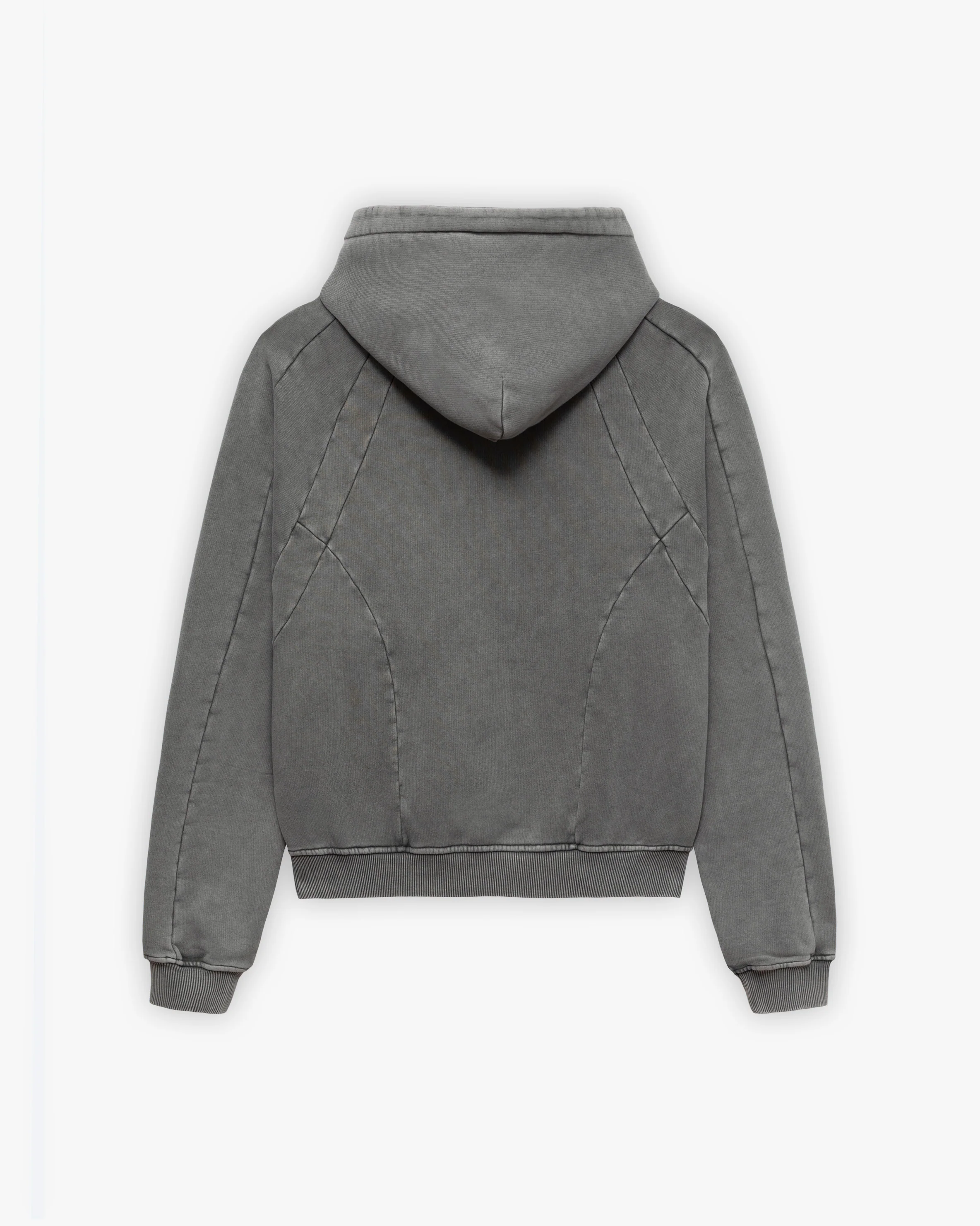 ACID WASHED HOODIE LIGHT GREY - Image 3