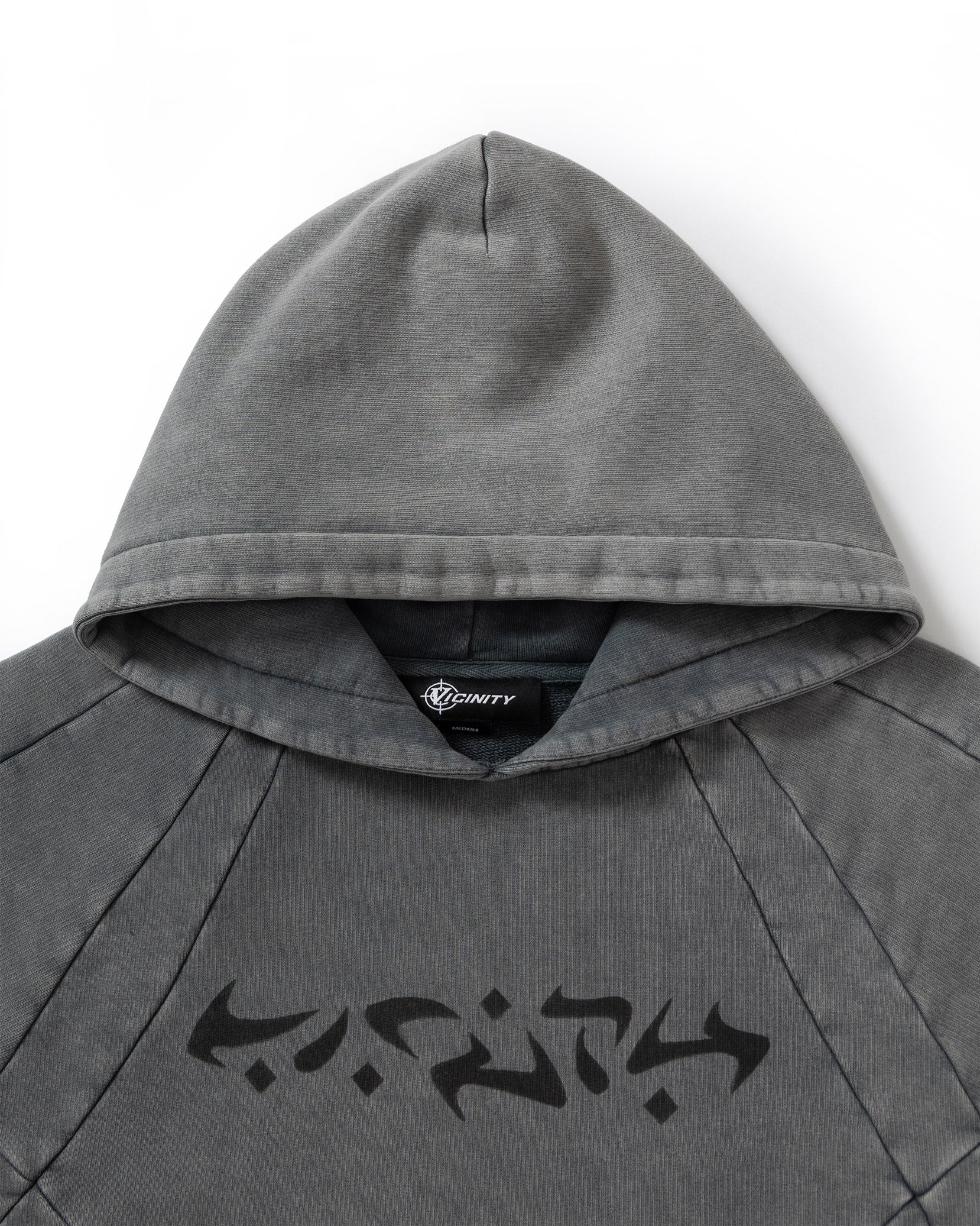 ACID WASHED HOODIE LIGHT GREY - Image 9