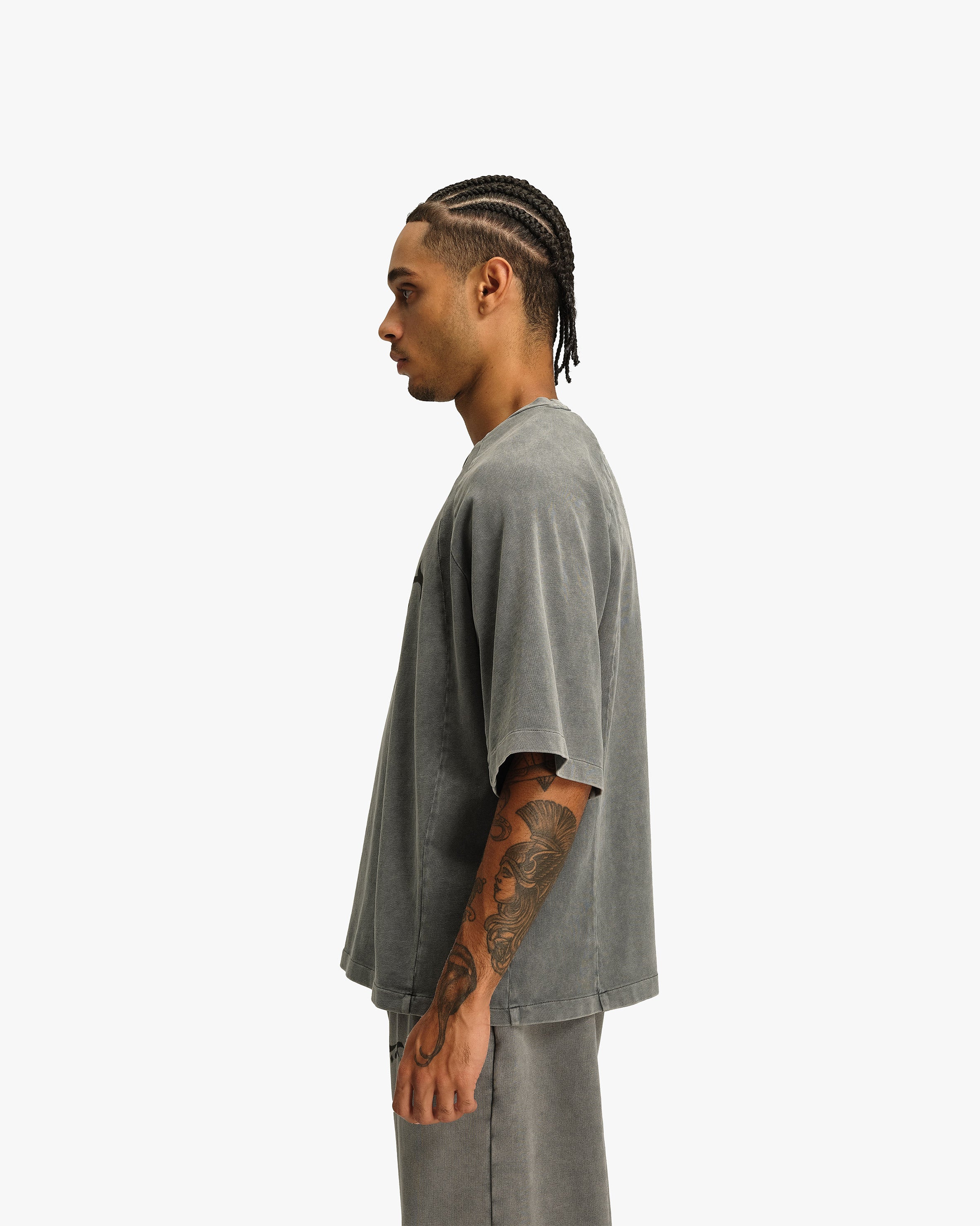 ACID WASHED TEE LIGHT GREY - Image 5