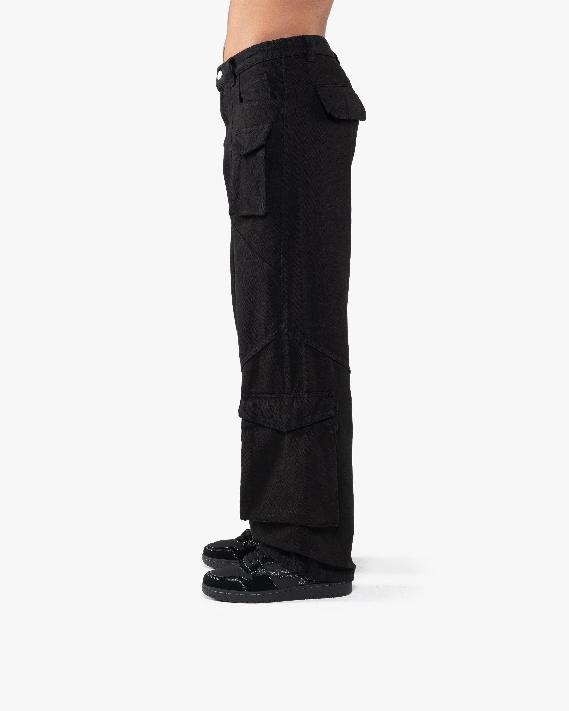 ASYMETRICAL CARGOPANTS BLACK - Image 4