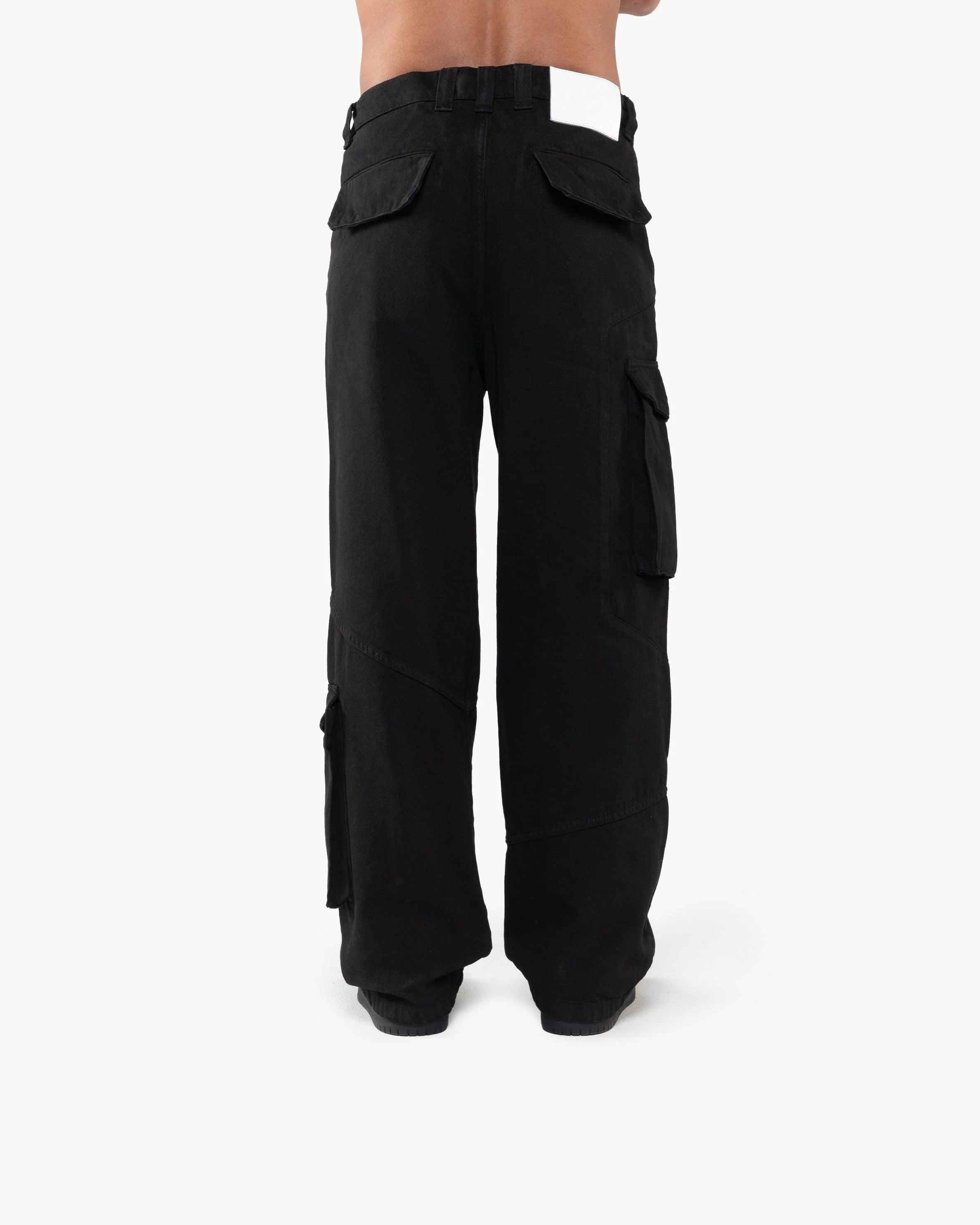 ASYMETRICAL CARGOPANTS BLACK - Image 5