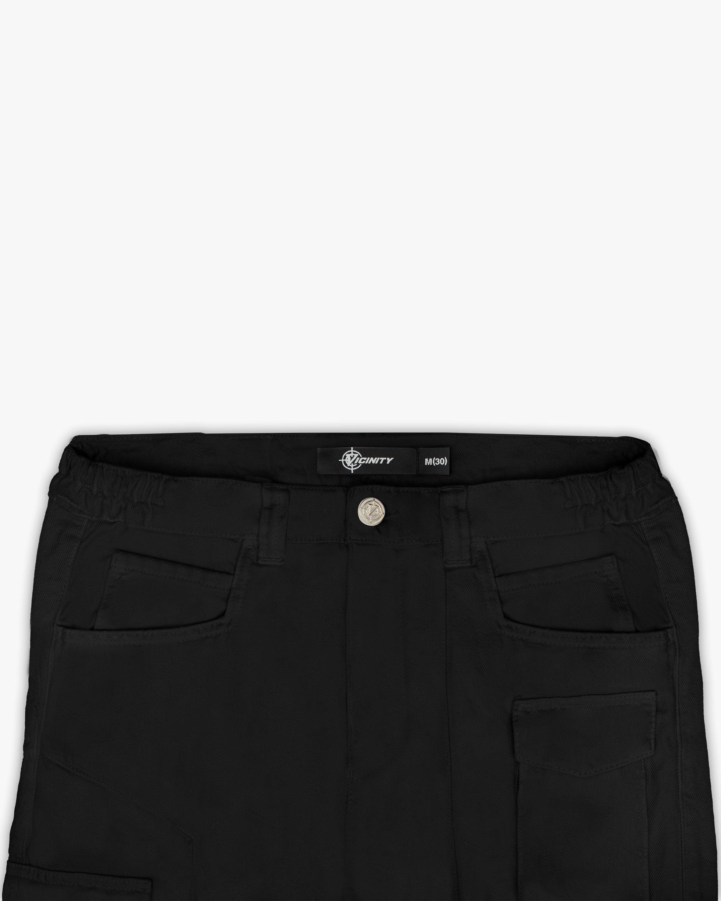 ASYMETRICAL CARGOPANTS BLACK - Image 7