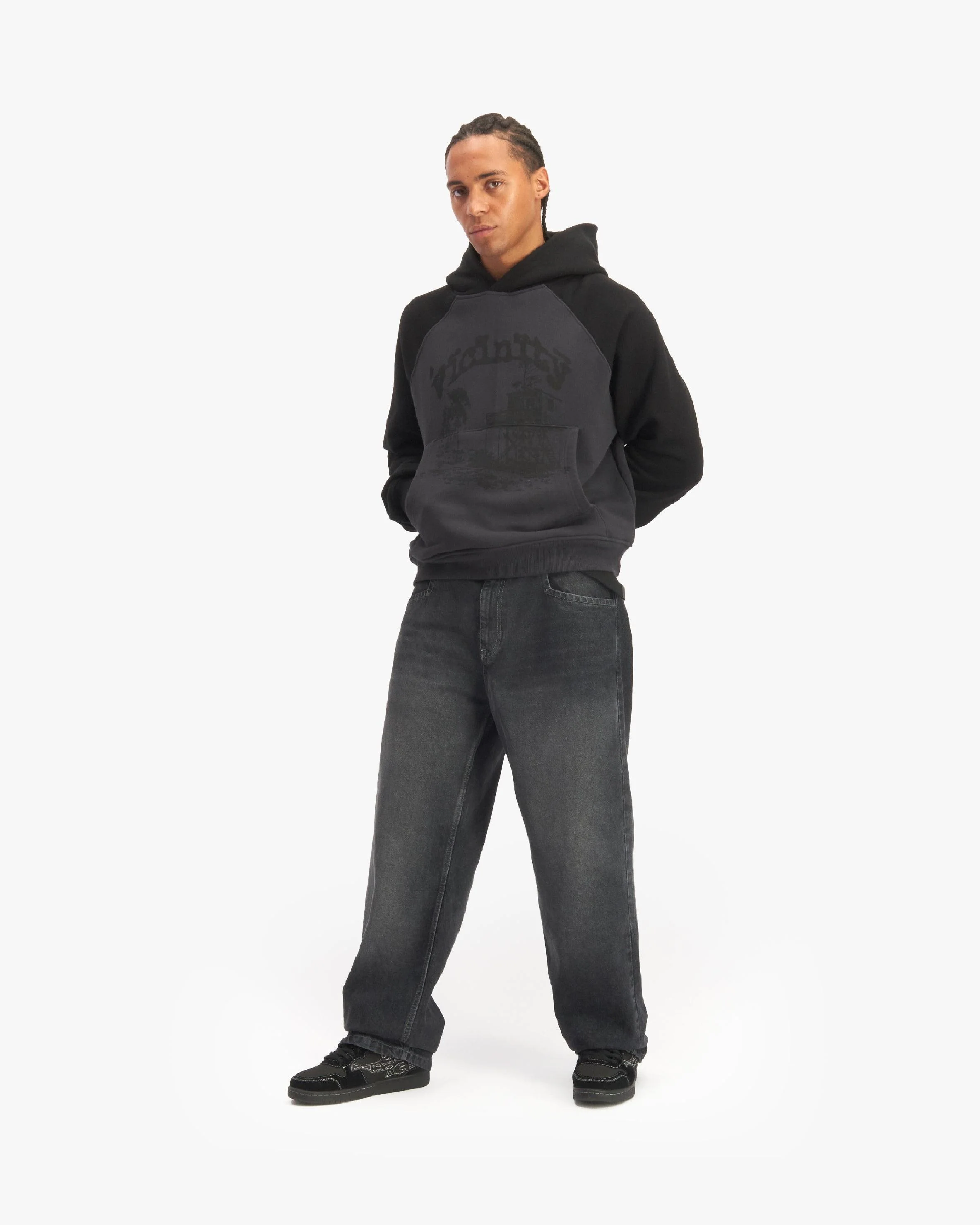 BICOLOR SHOOTING HOUSE HOODIE DARK GREY/BLACK - Image 7