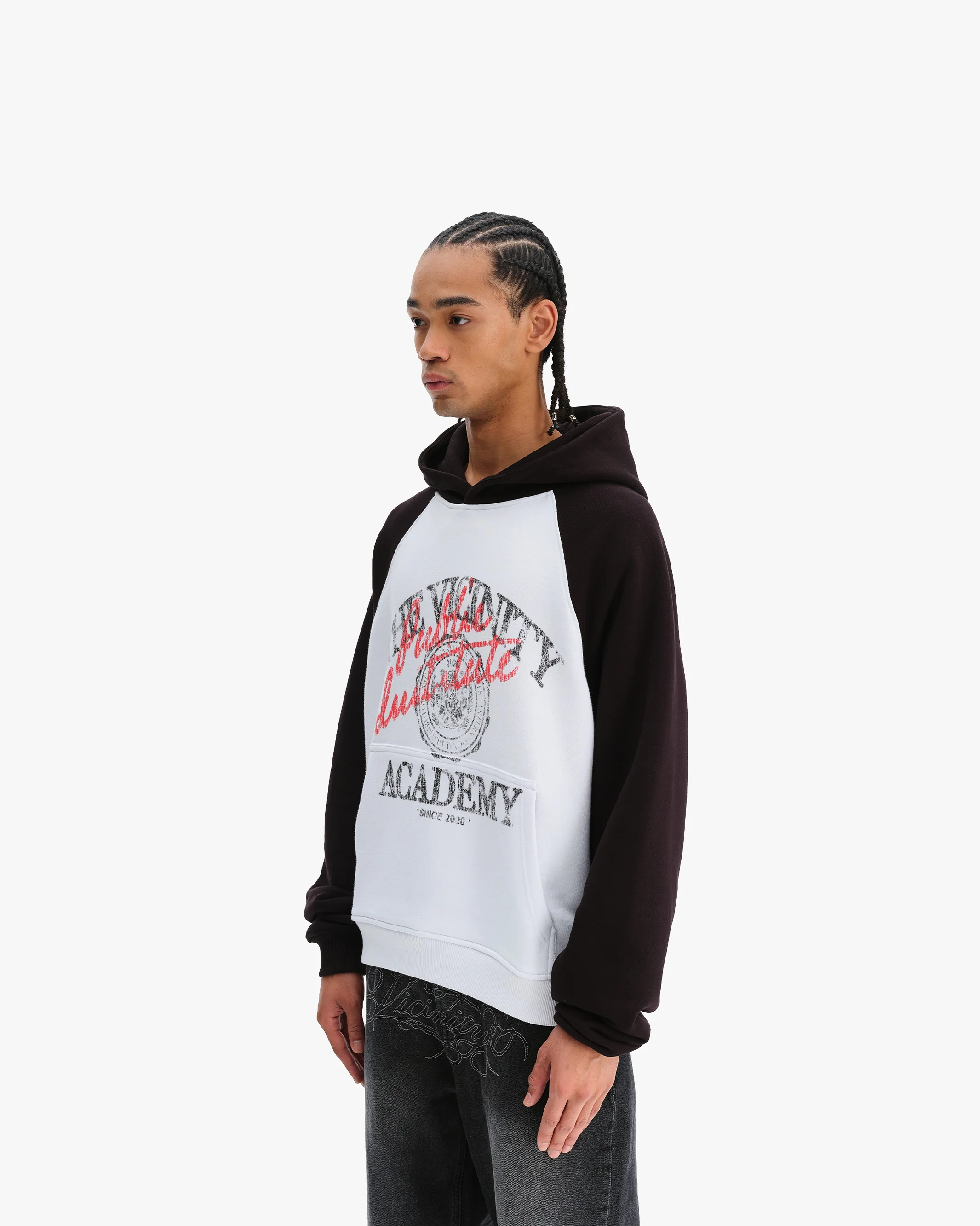 BICOLOR PUBLIC INSTITUTE HOODIE BLACK/WHITE - Image 3