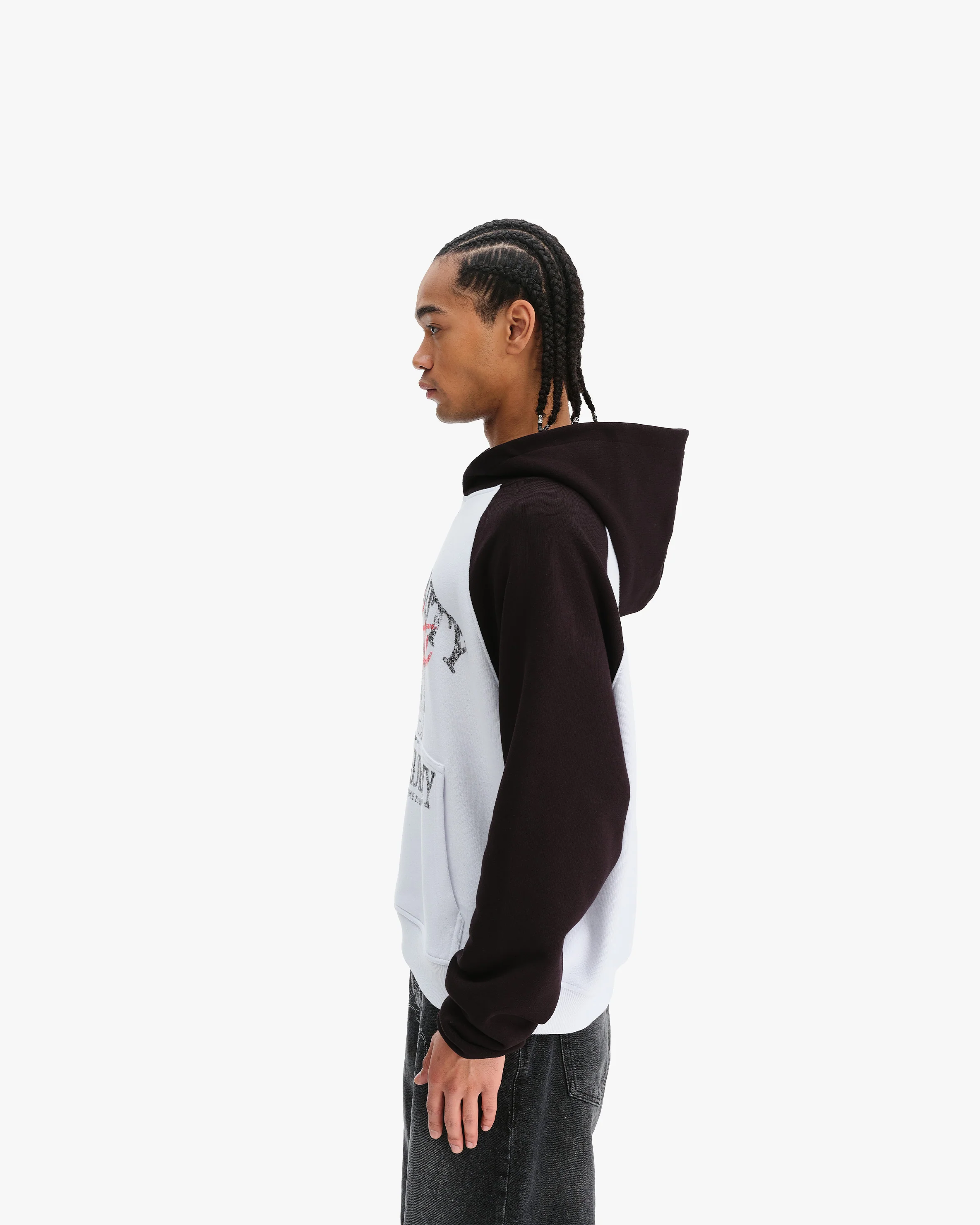 BICOLOR PUBLIC INSTITUTE HOODIE BLACK/WHITE - Image 4