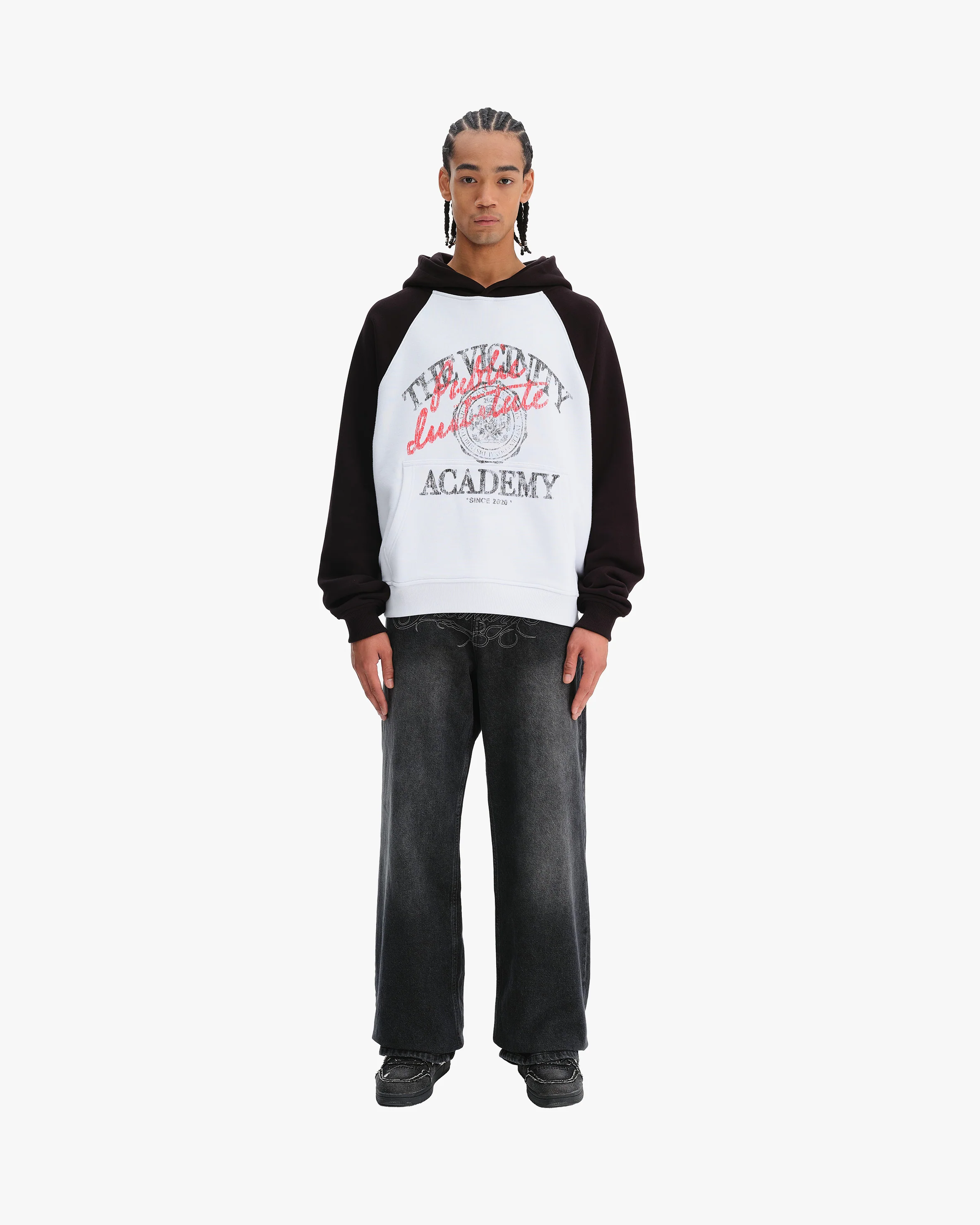 BICOLOR PUBLIC INSTITUTE HOODIE BLACK/WHITE - Image 7