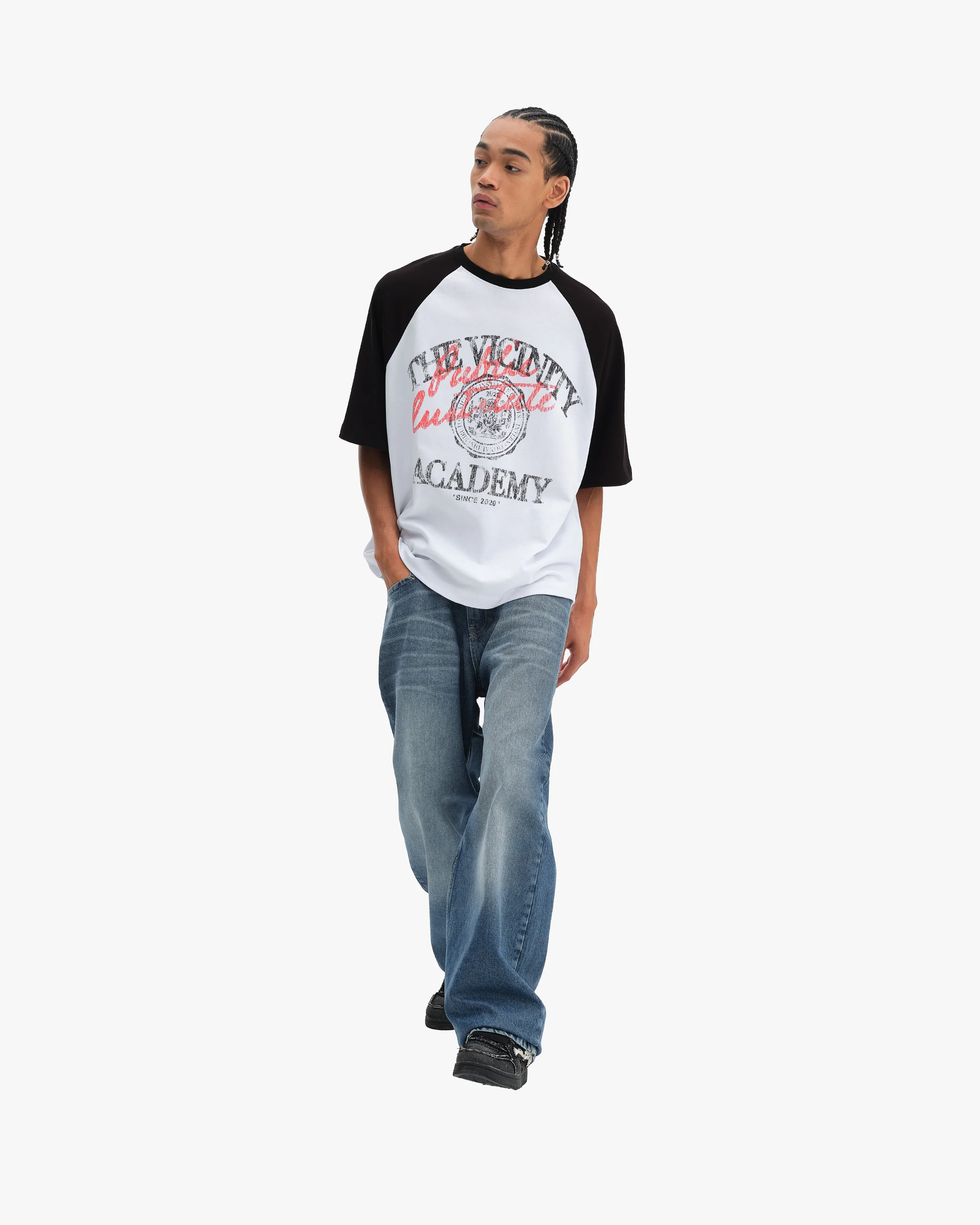 BICOLOR PUBLIC INSTITUTE TEE BLACK/WHITE - Image 8