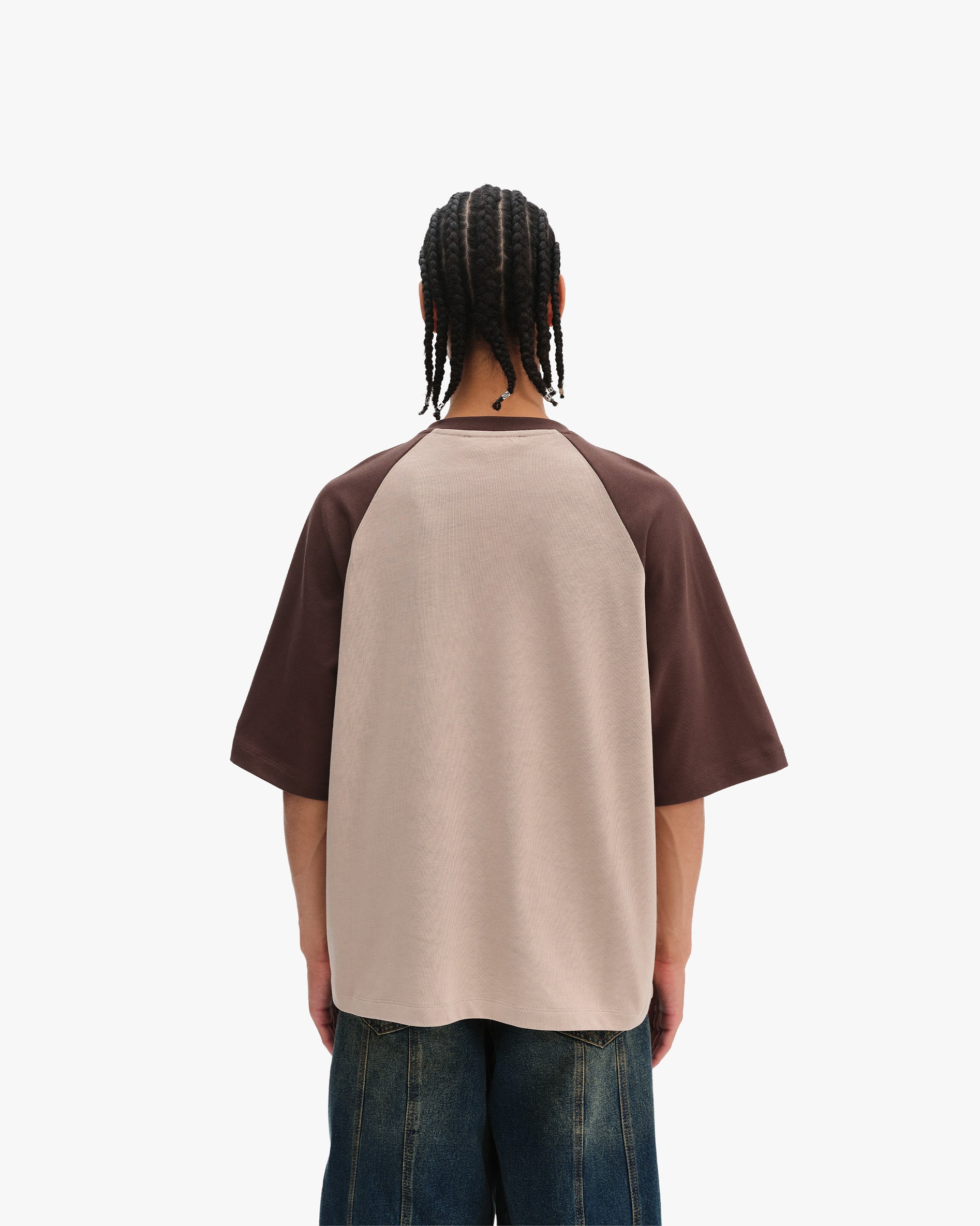 BICOLOR PUBLIC INSTITUTE TEE BROWN/CREAM - Image 5
