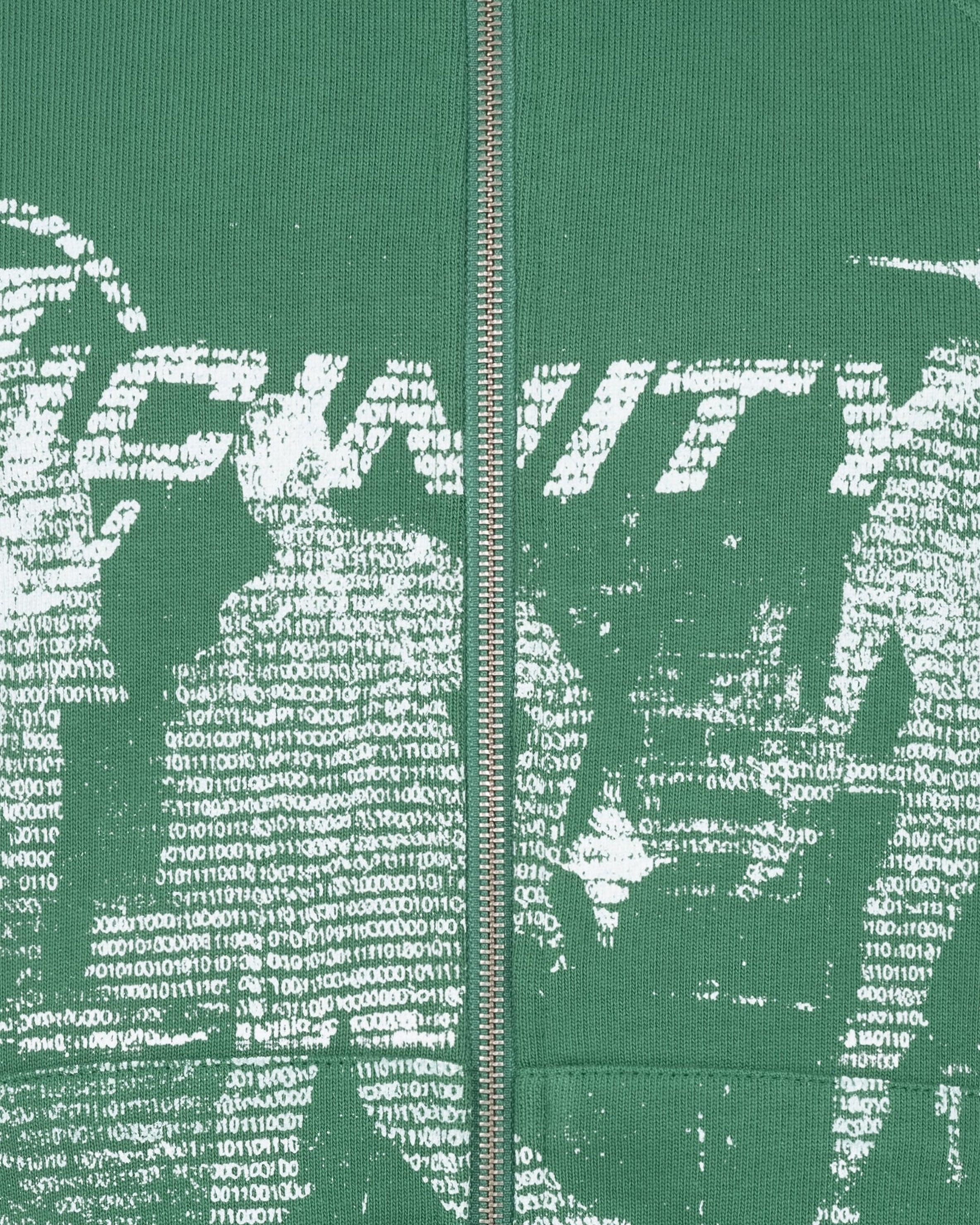 BINARY ZIP HOODIE GREEN - Image 3