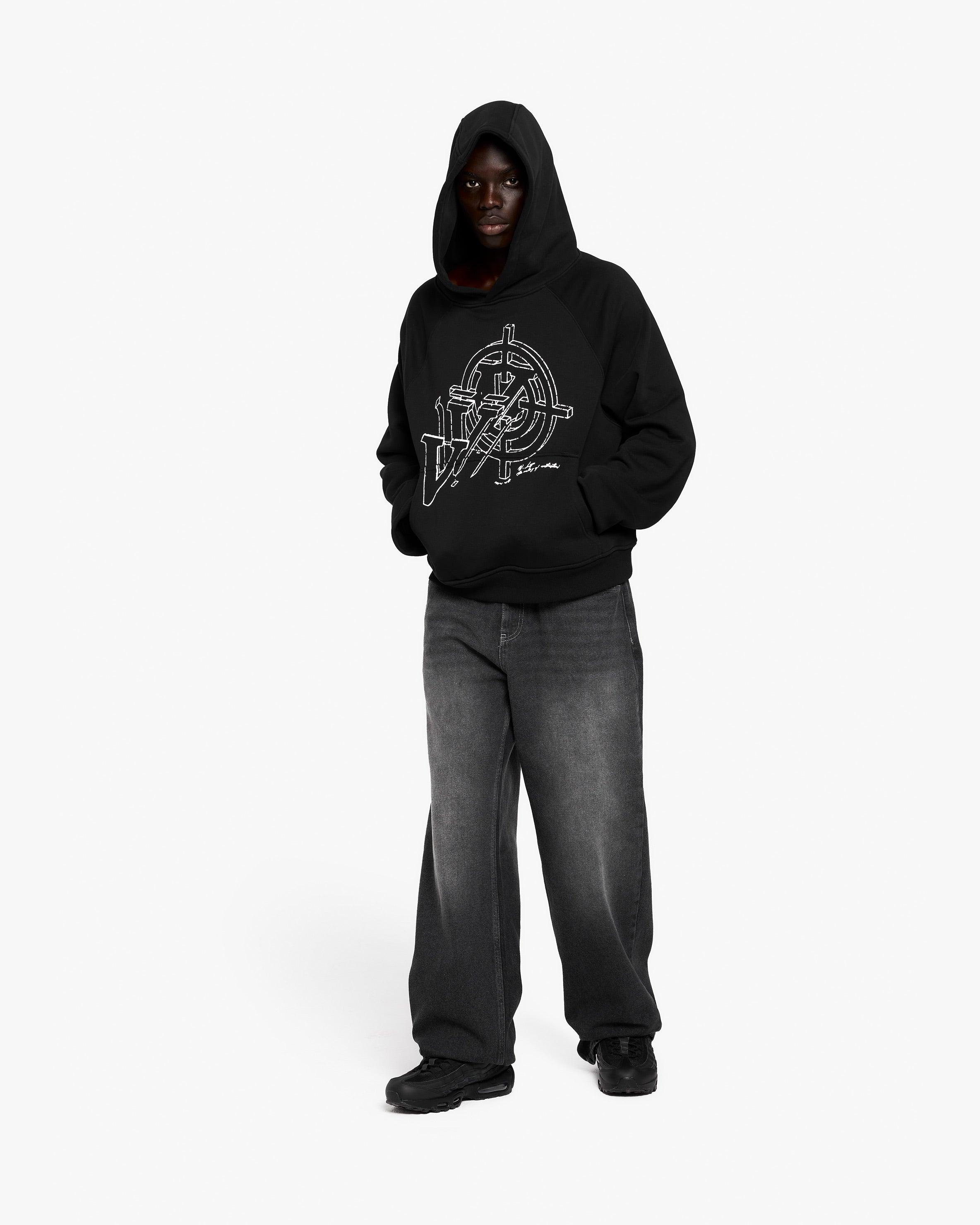 CONSTRUCTION LOGO HOODIE BLACK - Image 8