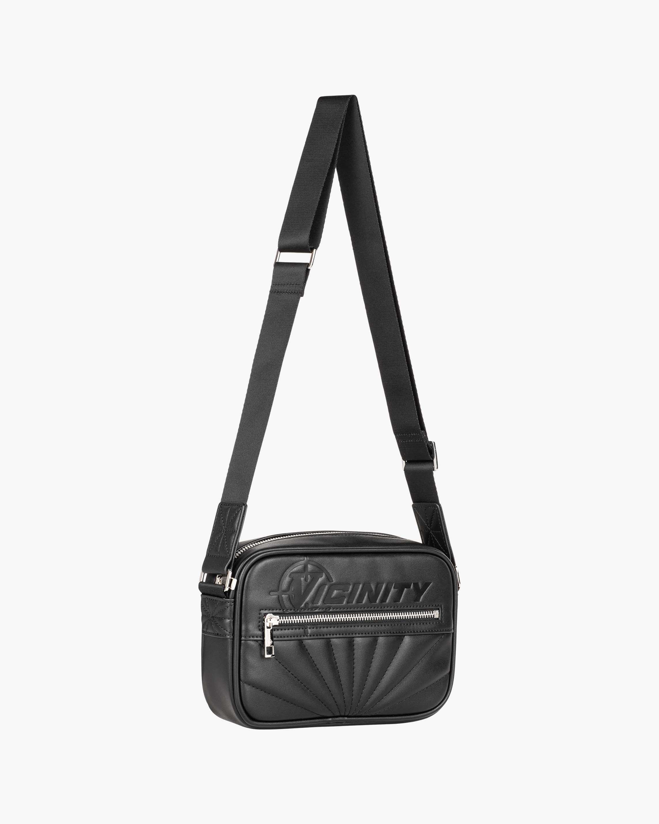 DEBOSSED LOGO SHOULDER BAG - BLACK - Image 4