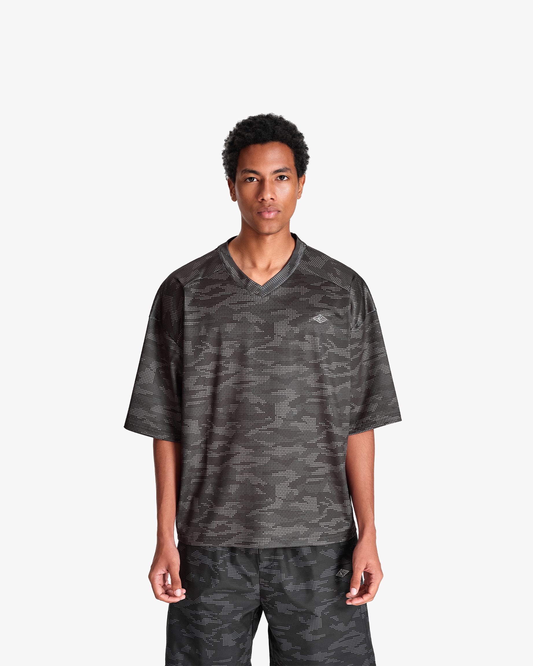 MESH JERSEY DOTTED CAMO BLACK - Image 3