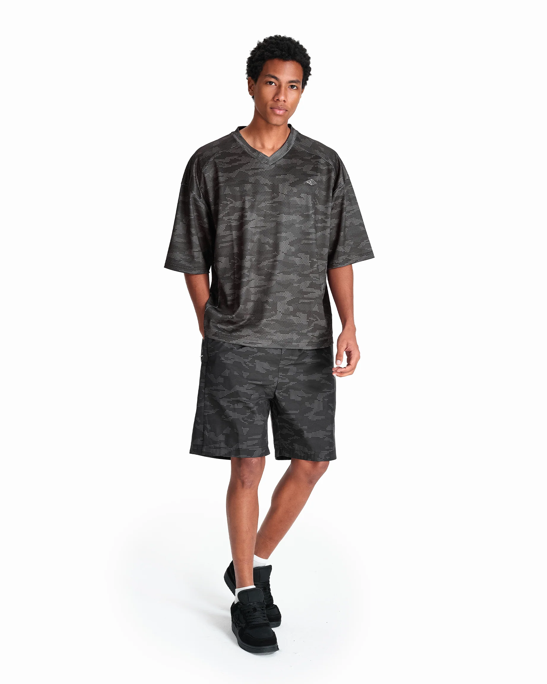 MESH JERSEY DOTTED CAMO BLACK - Image 8