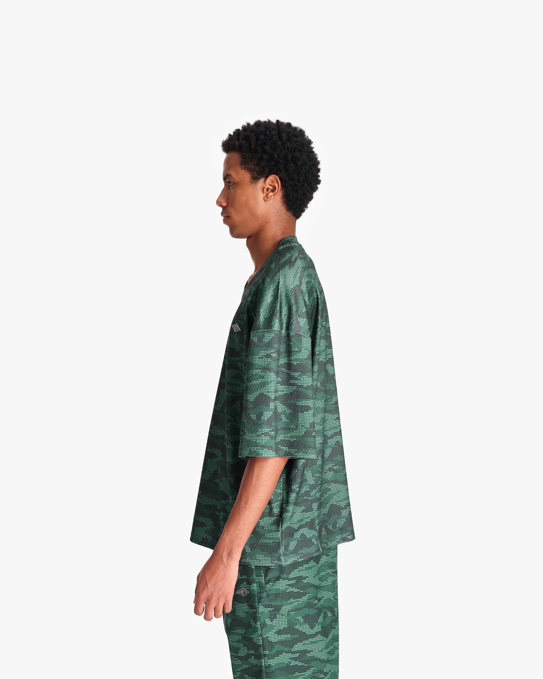 MESH JERSEY DOTTED CAMO GREEN - Image 5
