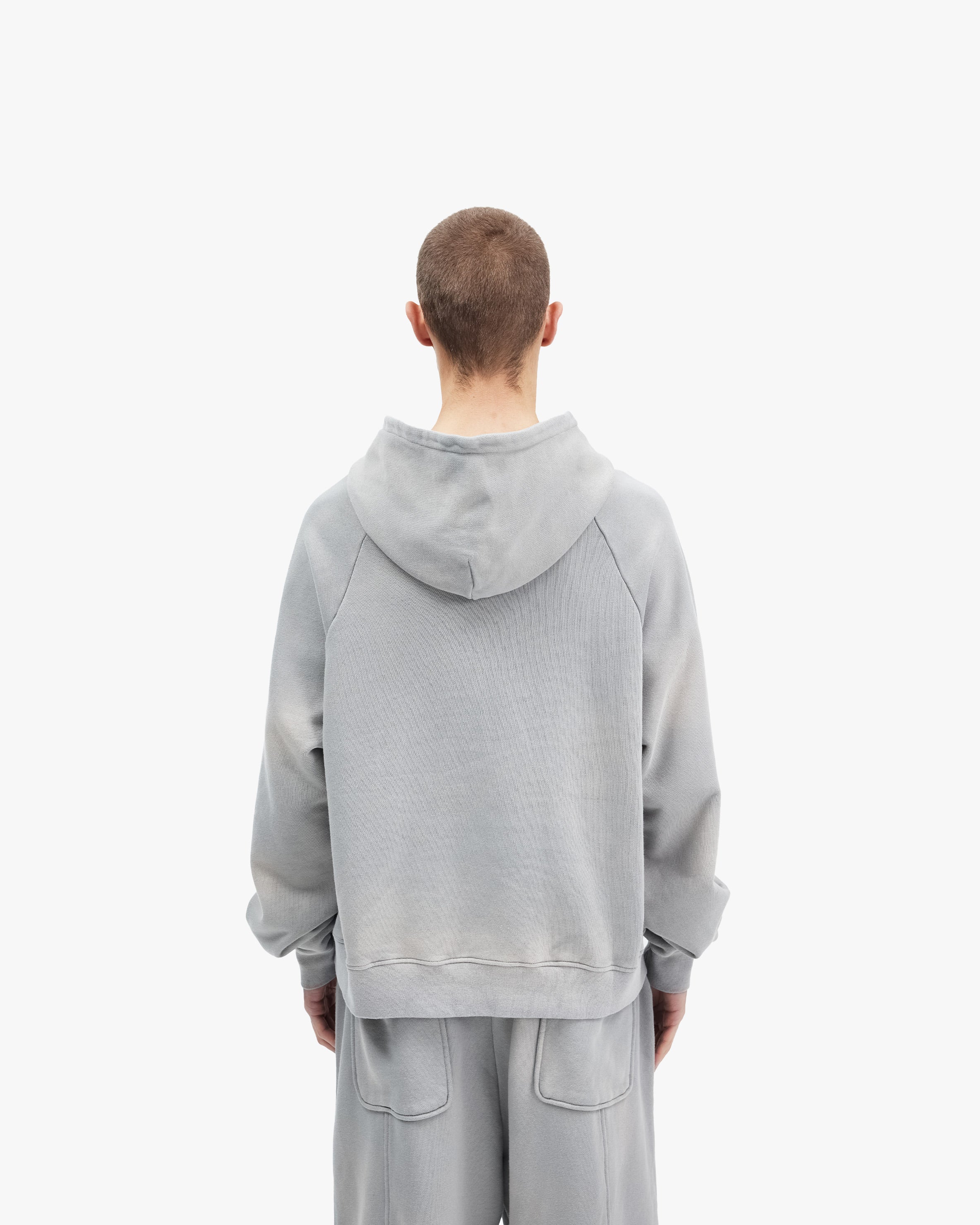 FADED WASH HOODIE GREY - Image 6