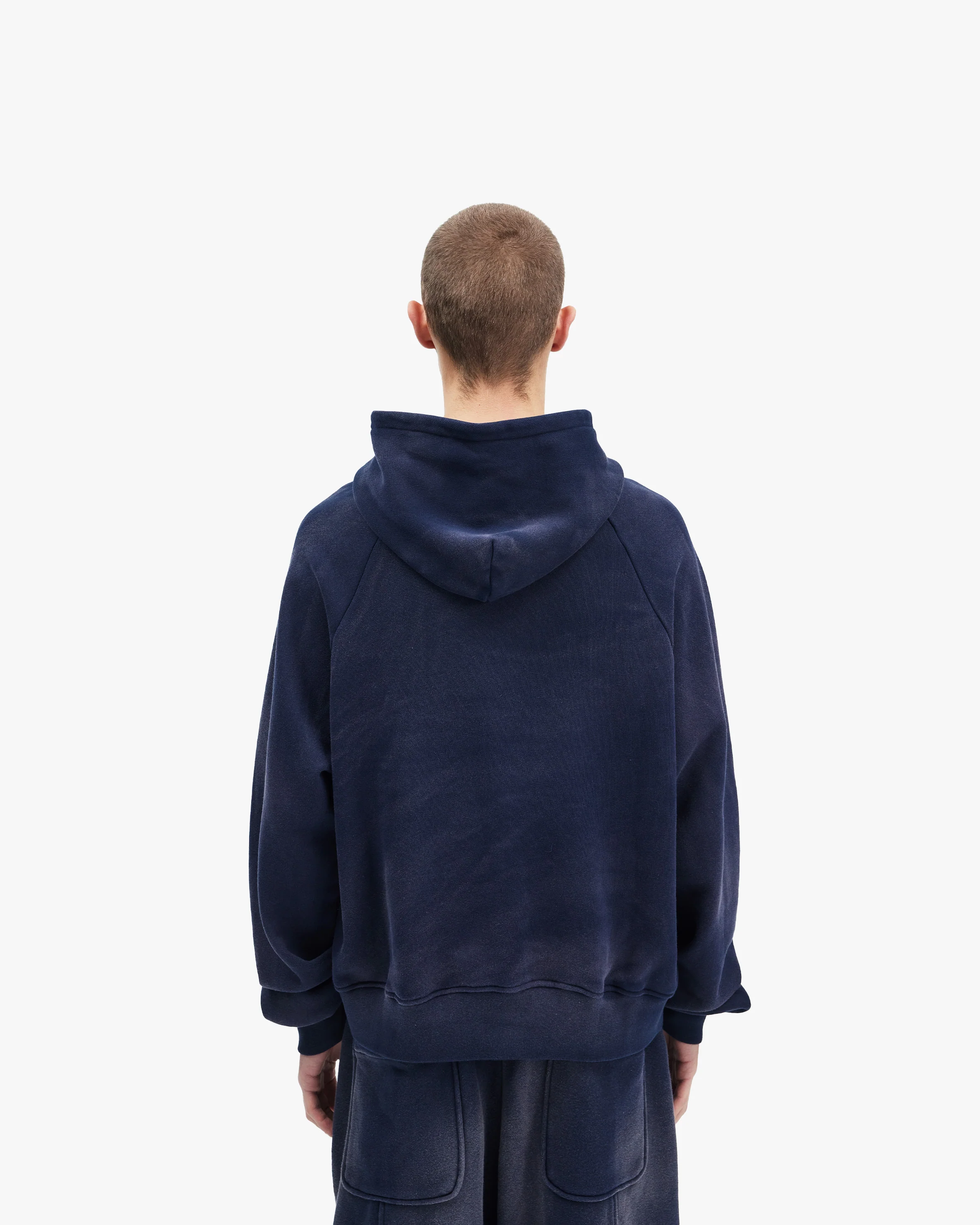 FADED WASH HOODIE NAVY - Image 5
