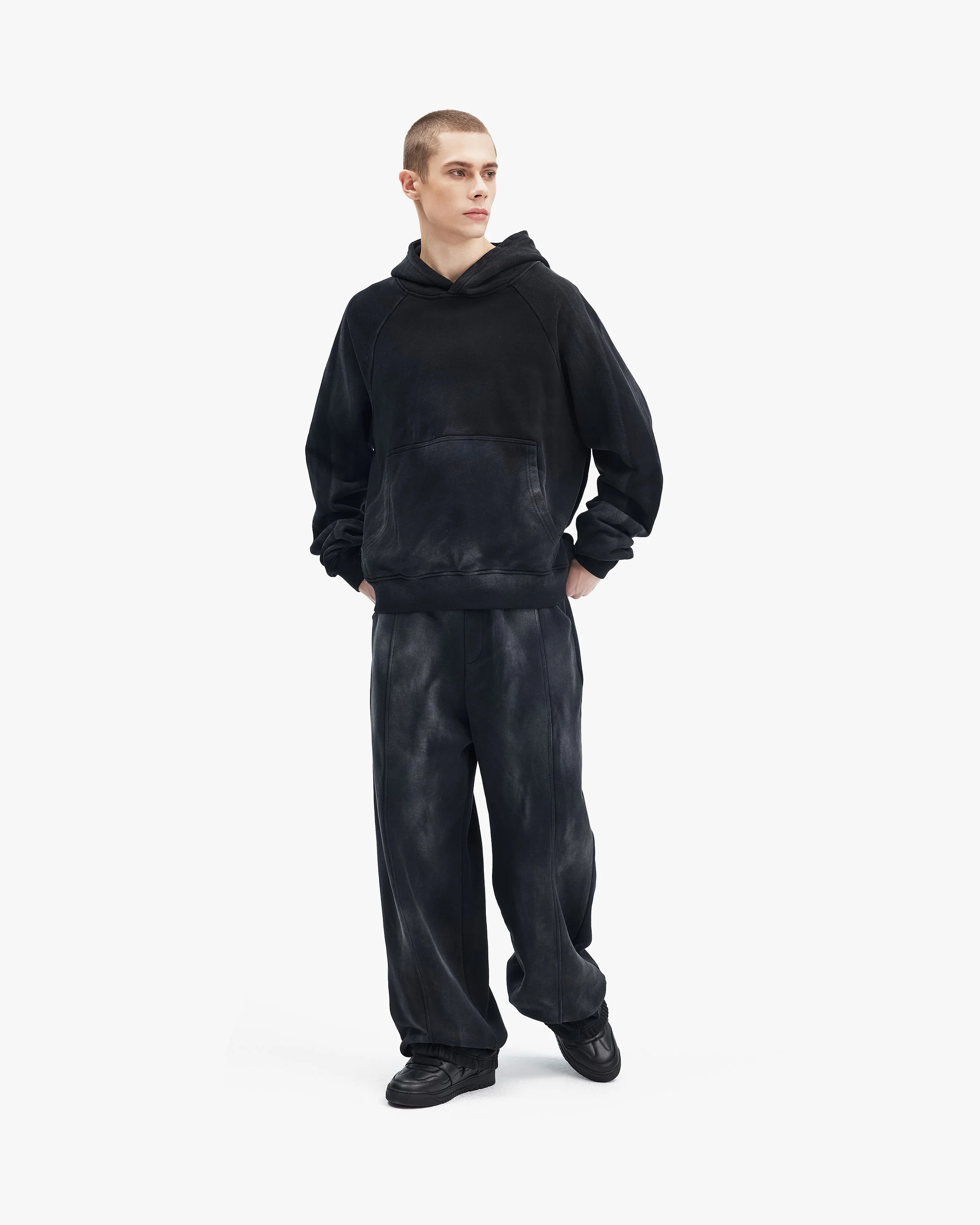 FADED WASH JOGGER BLACK - Image 7