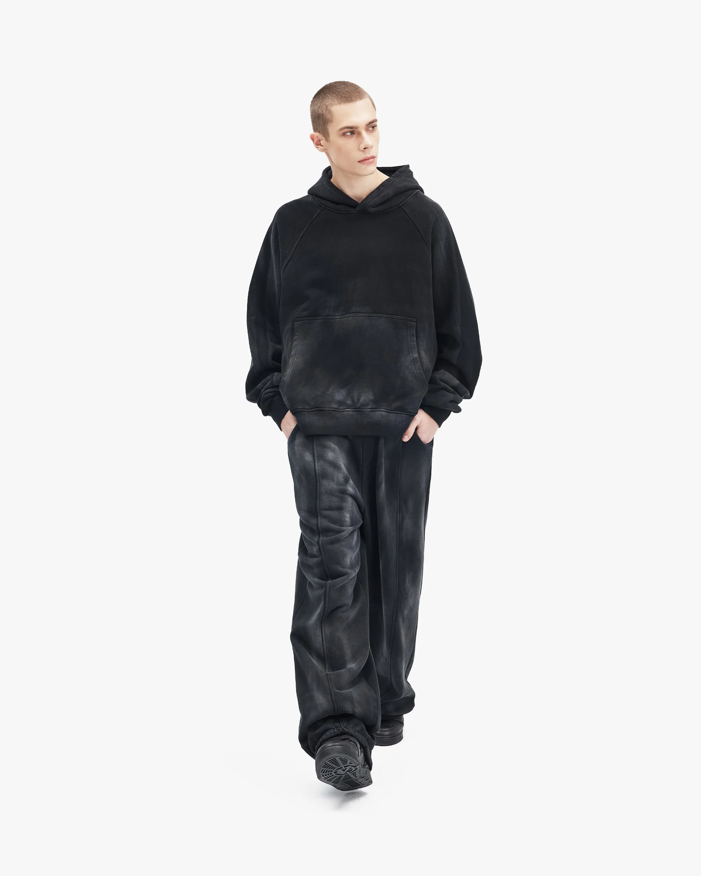 FADED WASH JOGGER BLACK - Image 8