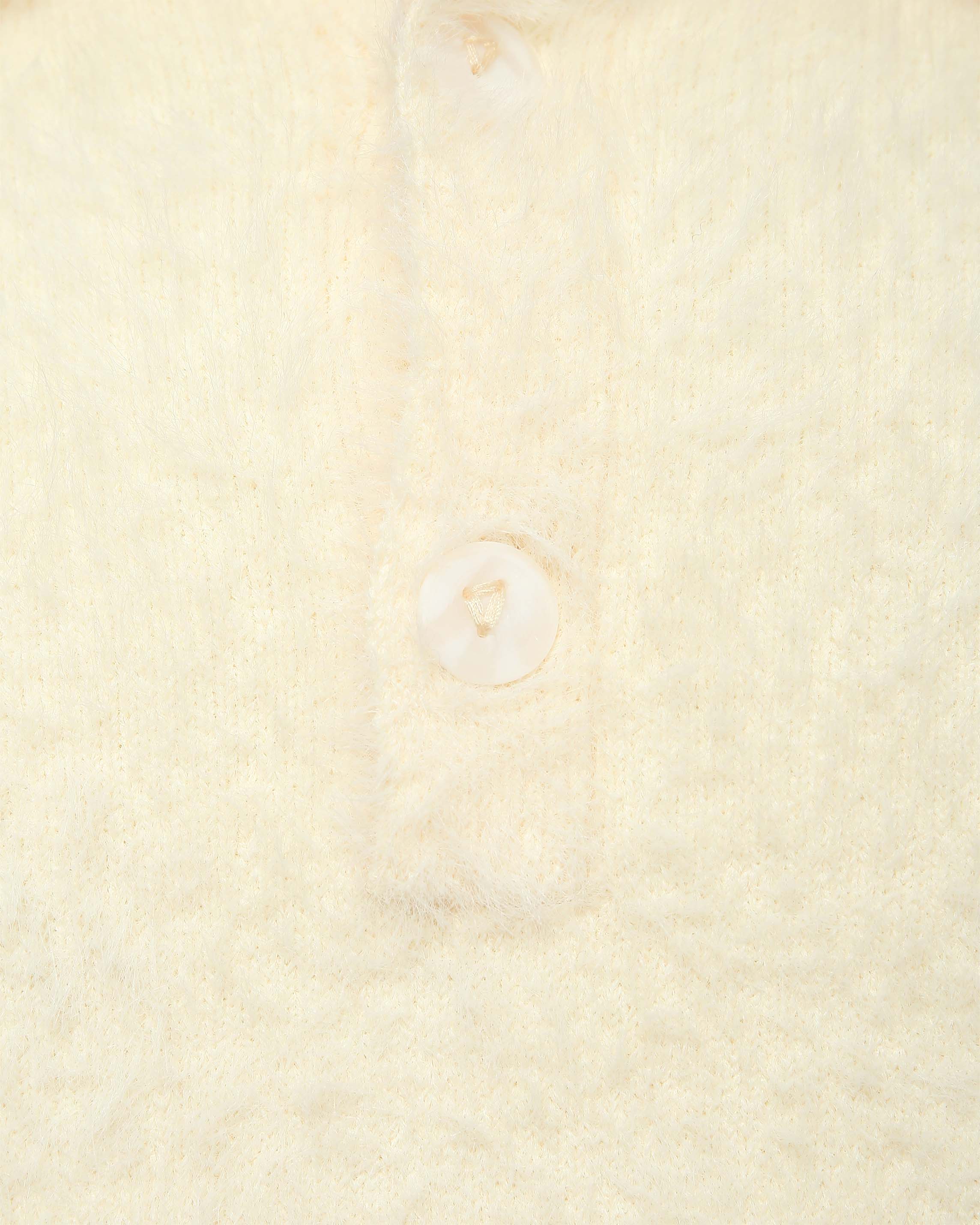 FAUX MINK POLO SWEATER CREAM - Image 9