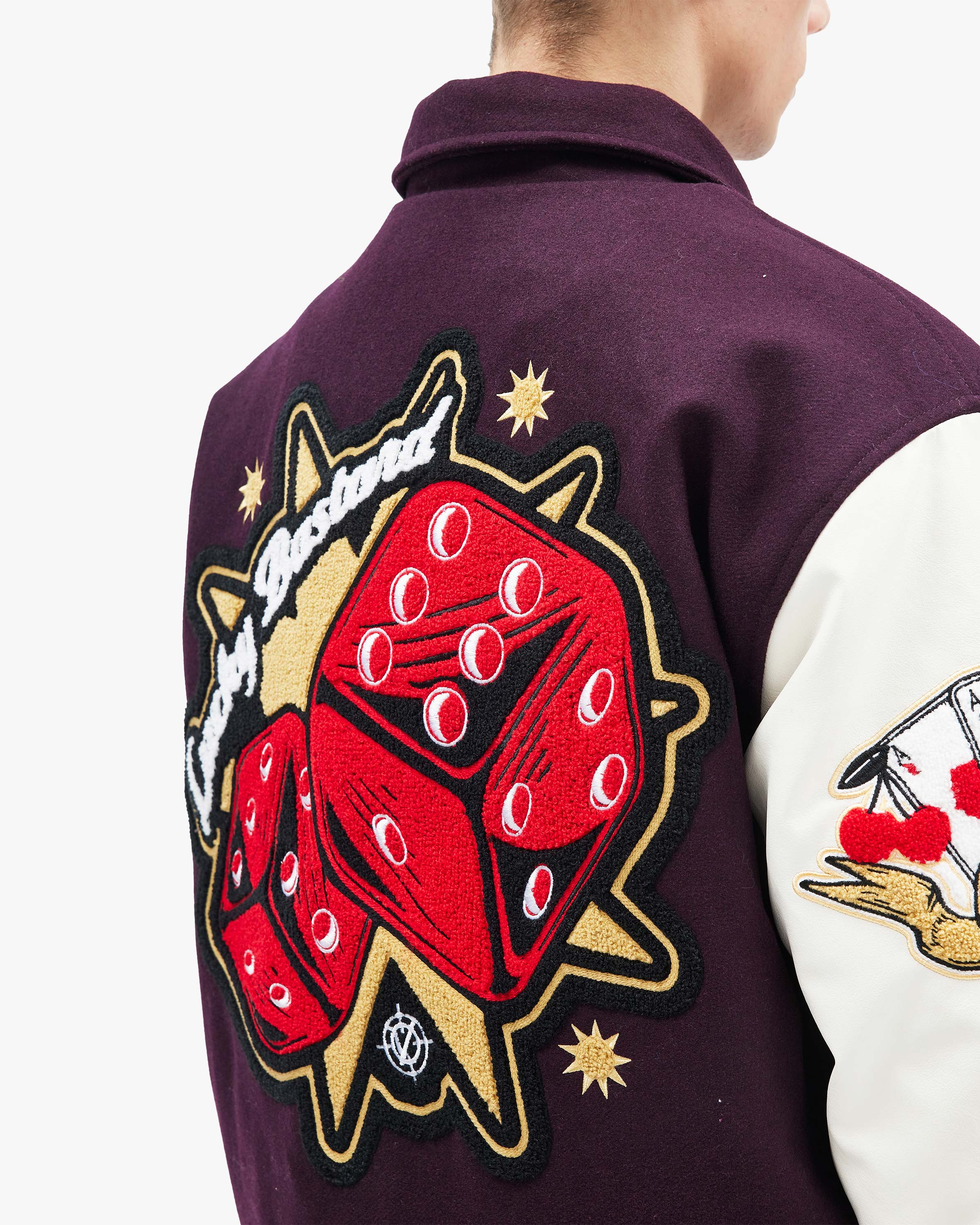 GAMBLER VARSITY JACKET BORDEAUX RED - Image 12