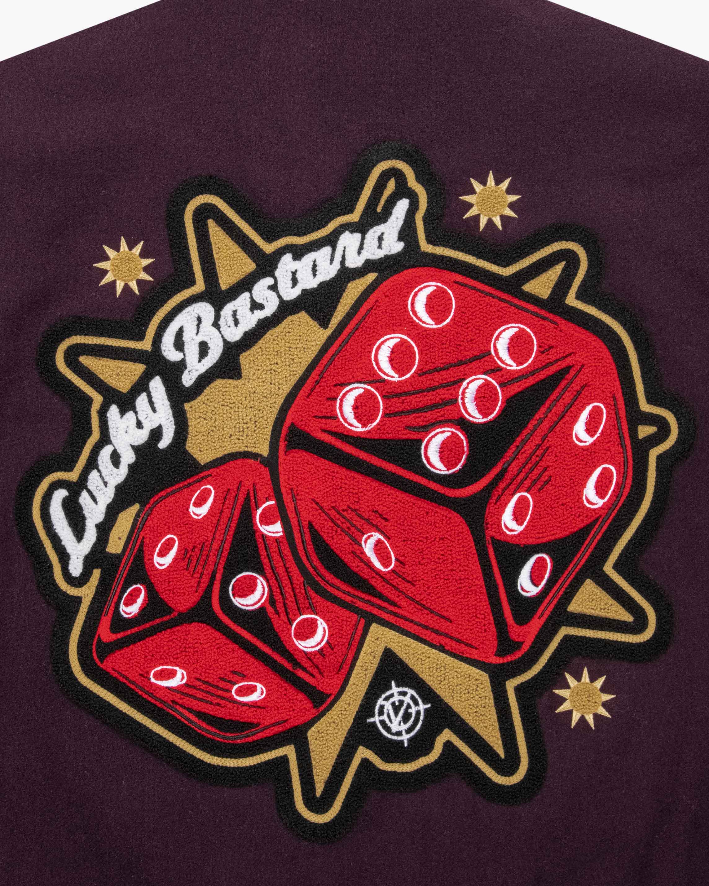 GAMBLER VARSITY JACKET BORDEAUX RED - Image 14