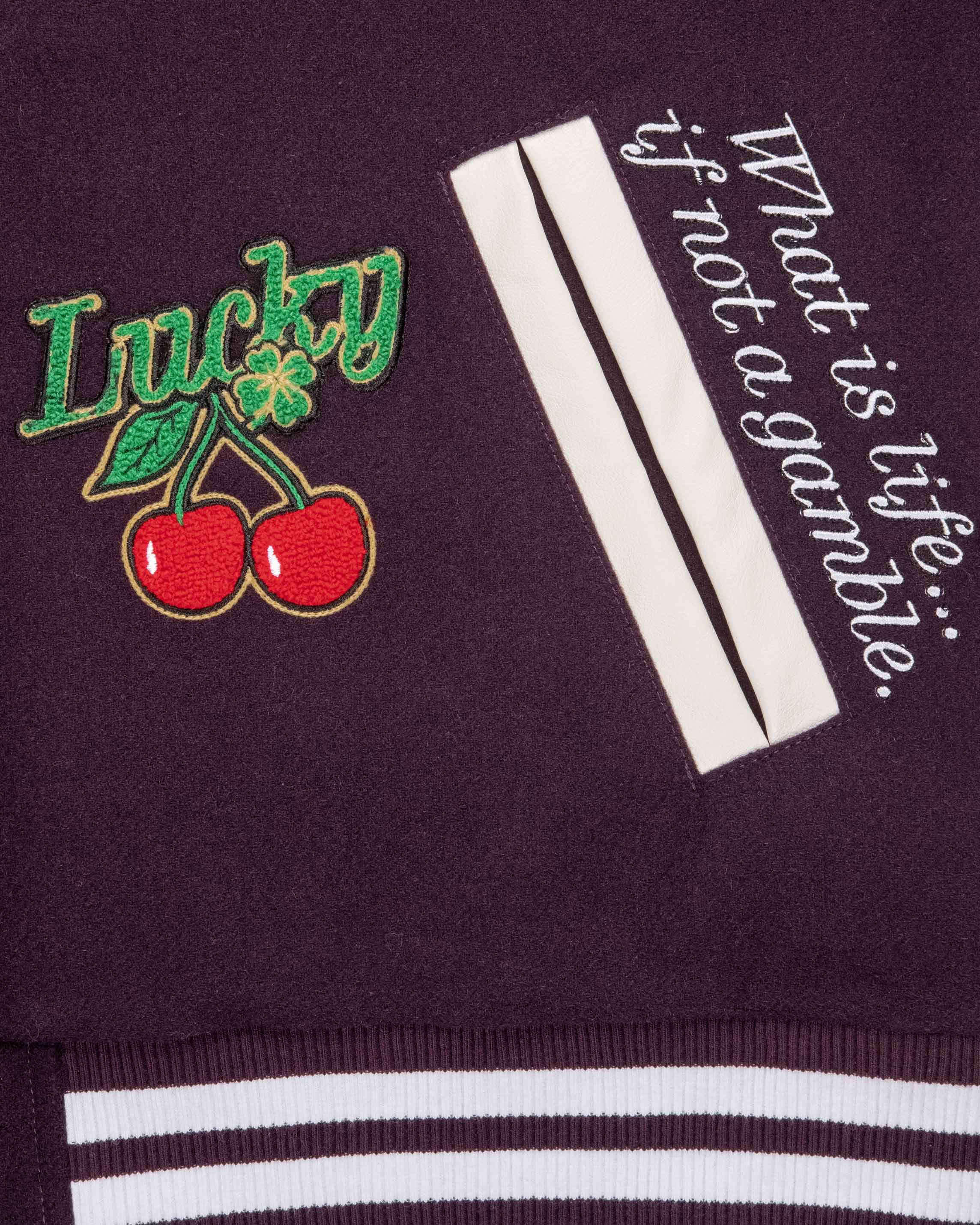 GAMBLER VARSITY JACKET BORDEAUX RED - Image 21
