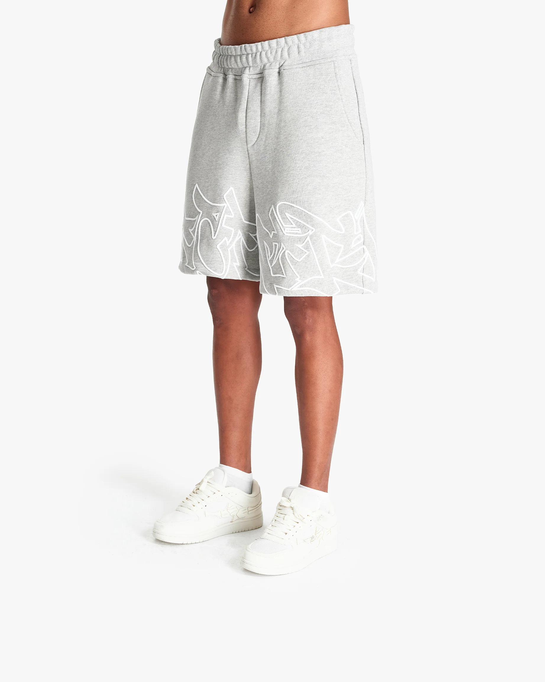 GRAFFITI SHORTS GREY MELANGE - Image 4