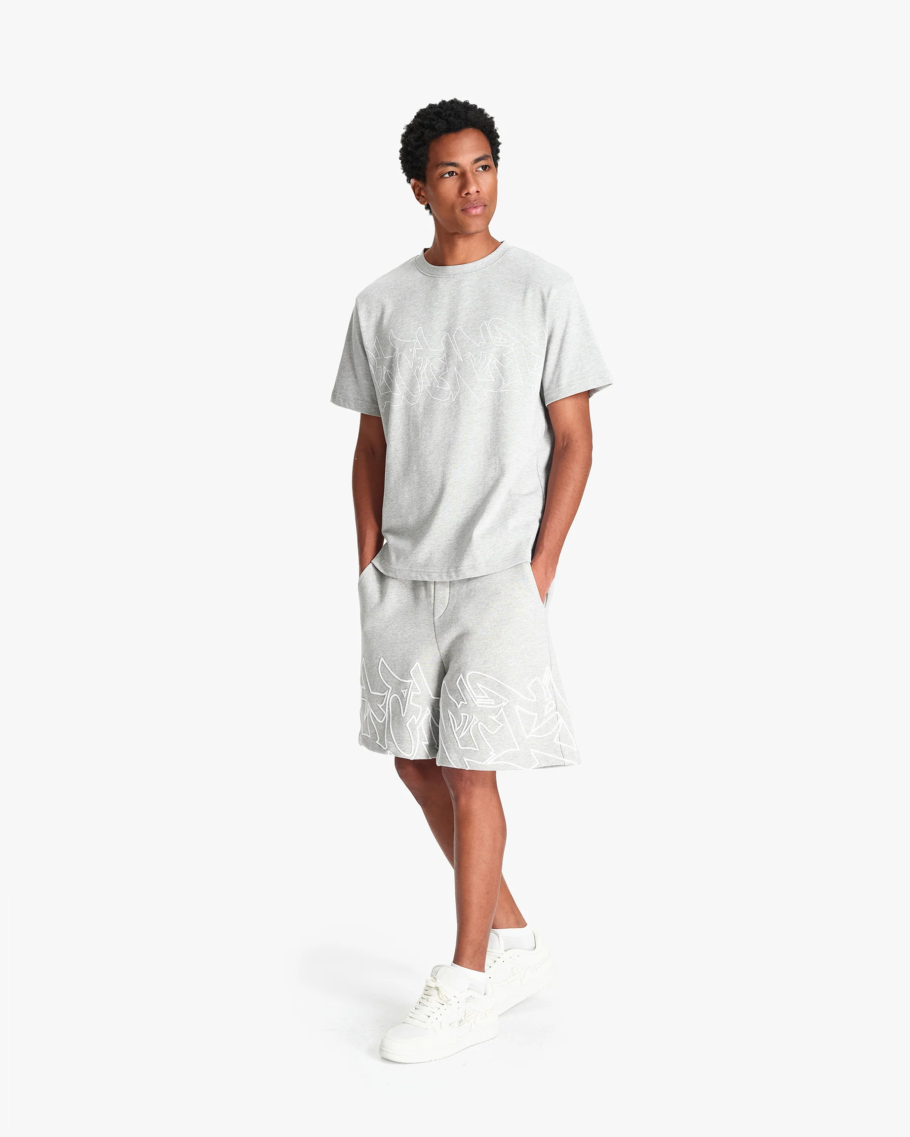 GRAFFITI TEE GREY MELANGE - Image 9