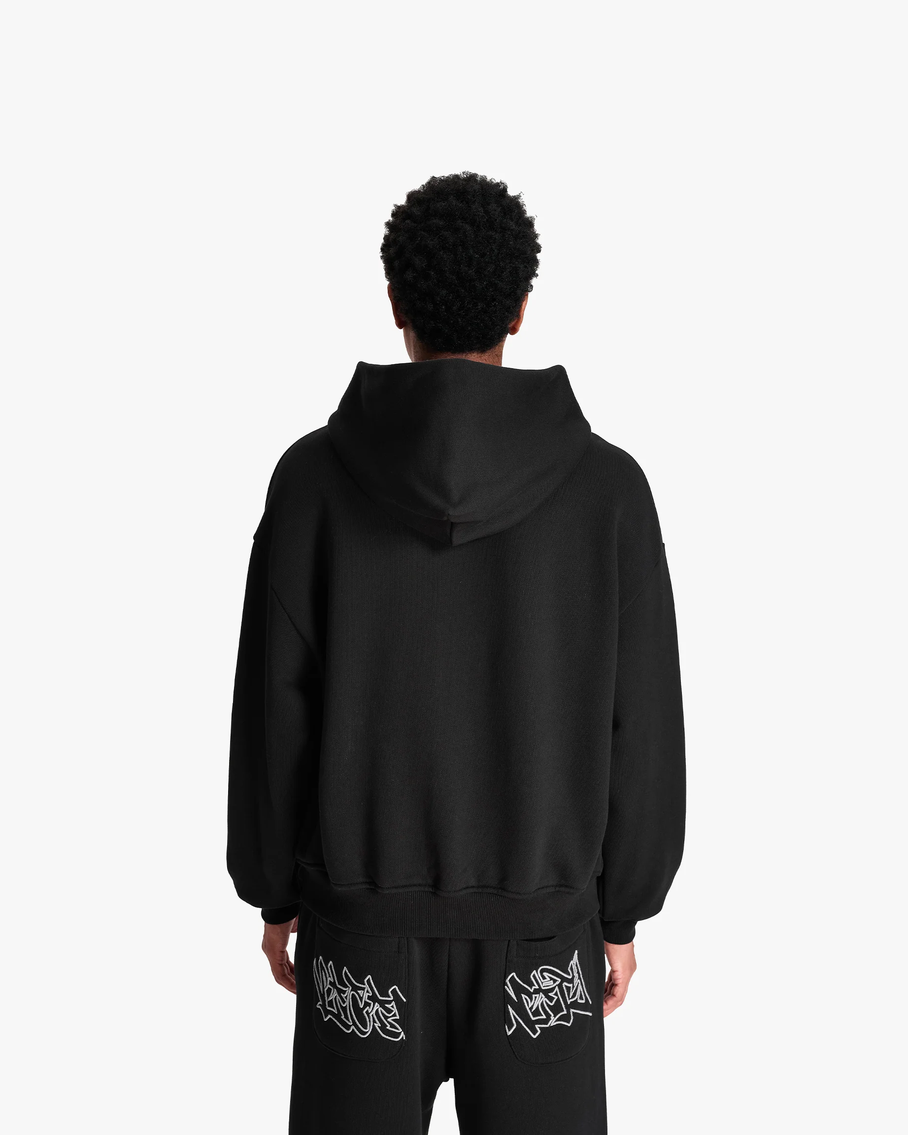 GRAFFITI ZIP-HOODIE BLACK - Image 6