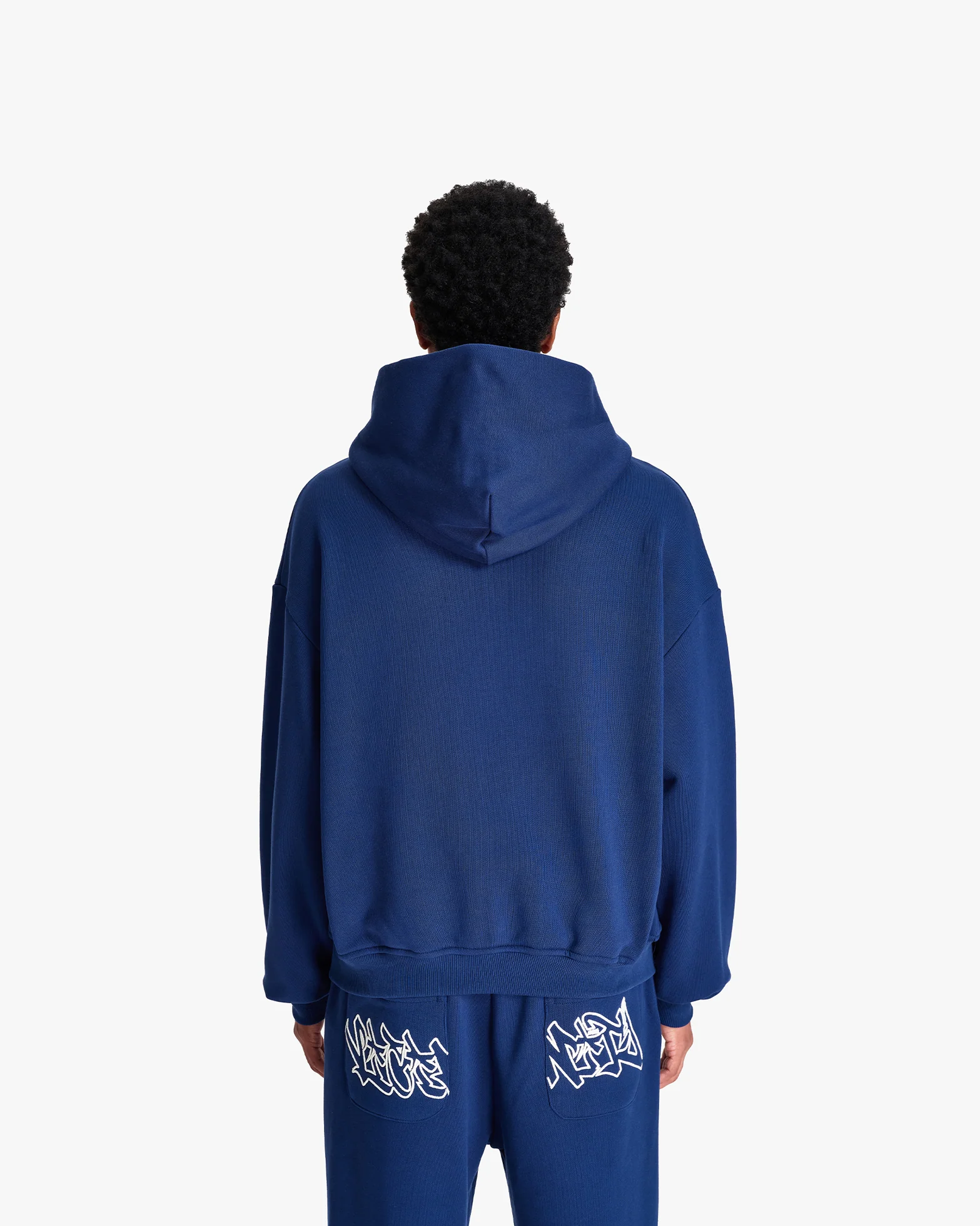GRAFFITI ZIP-HOODIE BLUE - Image 6