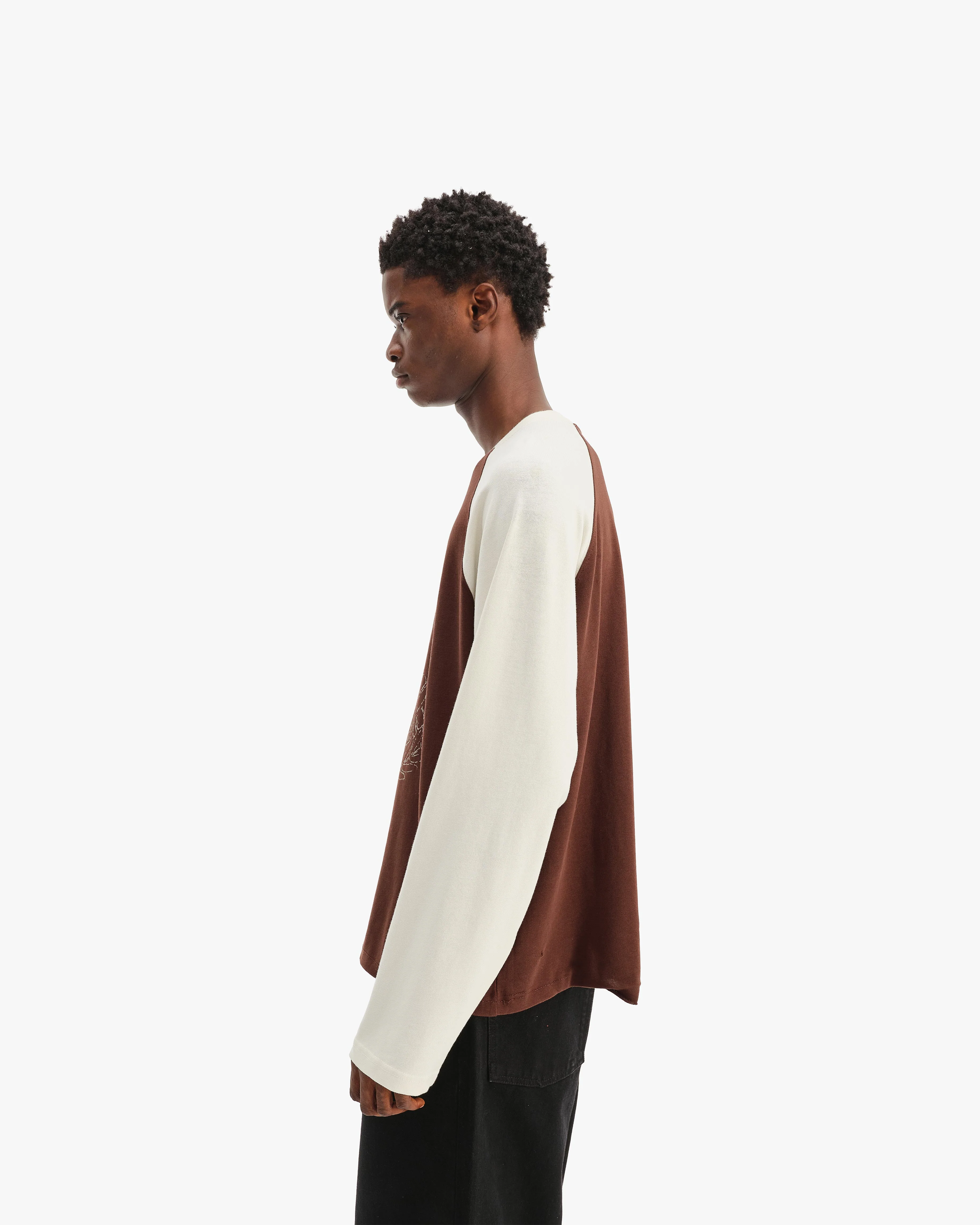 HALL OF FAME LONGSLEEVE BROWN/CREAM - Image 5