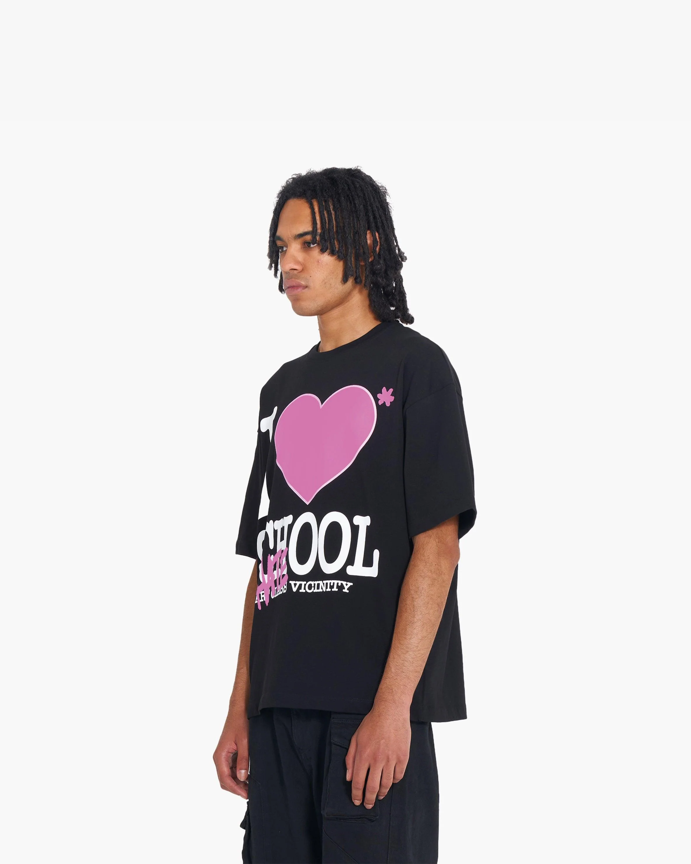 I LOVE SCHOOL TEE BLACK - Image 4