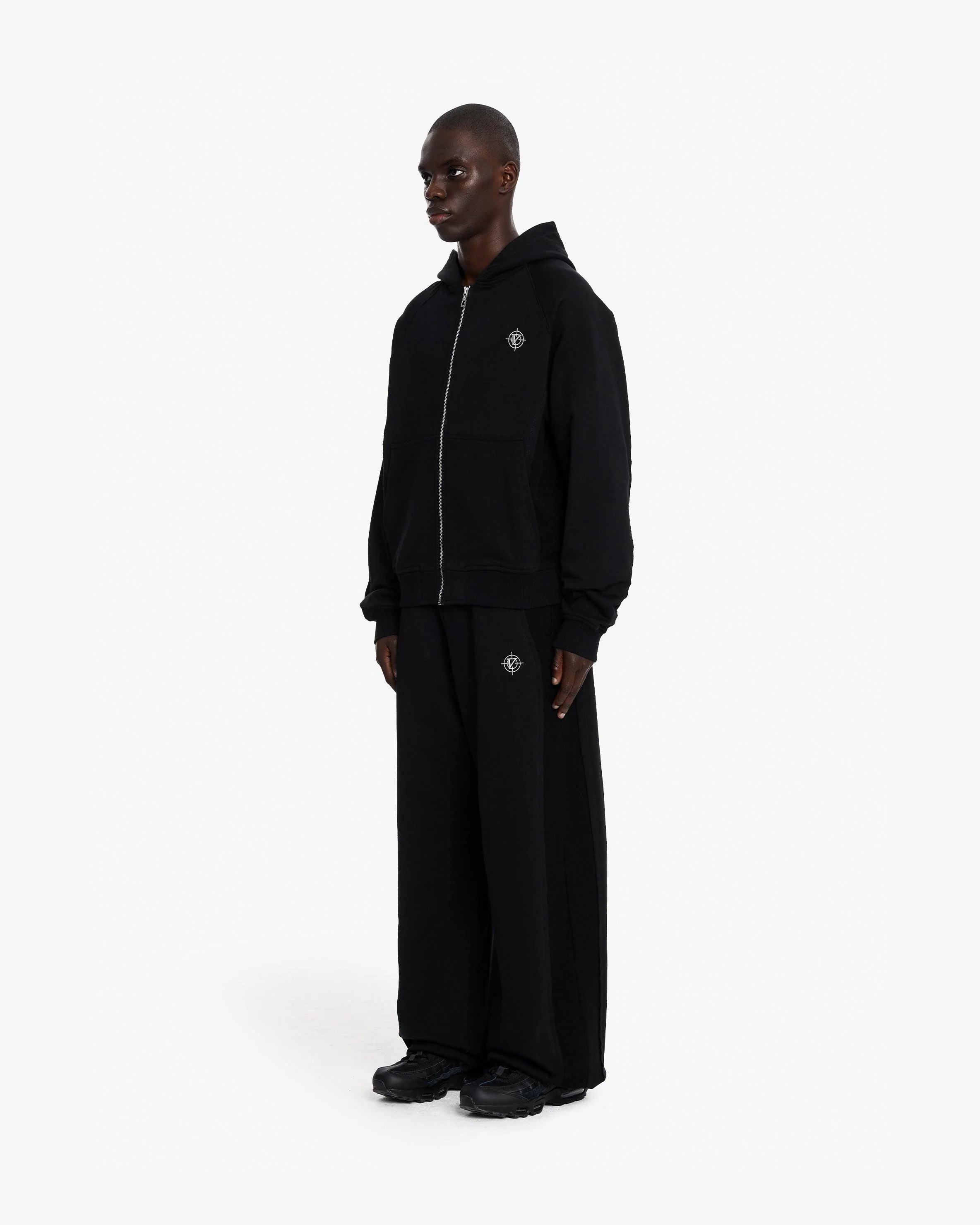 INSIDE OUT ZIP HOODIE BLACK - Image 4