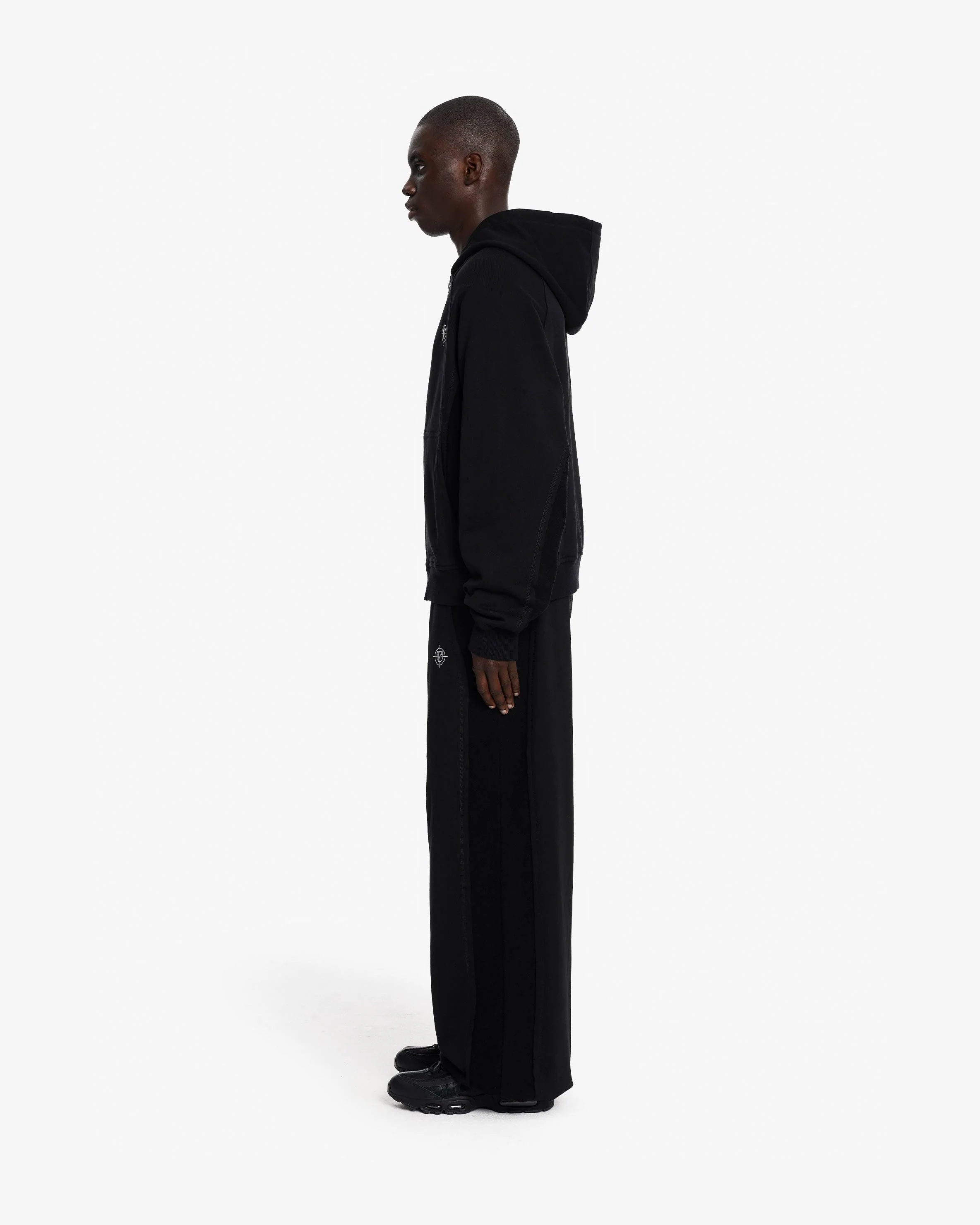 INSIDE OUT ZIP HOODIE BLACK - Image 5