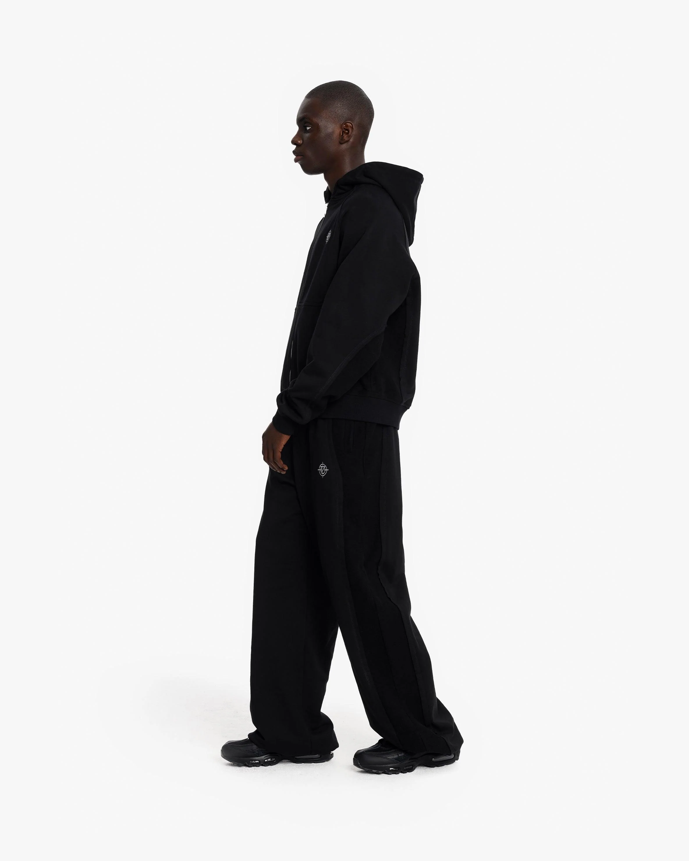 INSIDE OUT ZIP HOODIE BLACK - Image 7