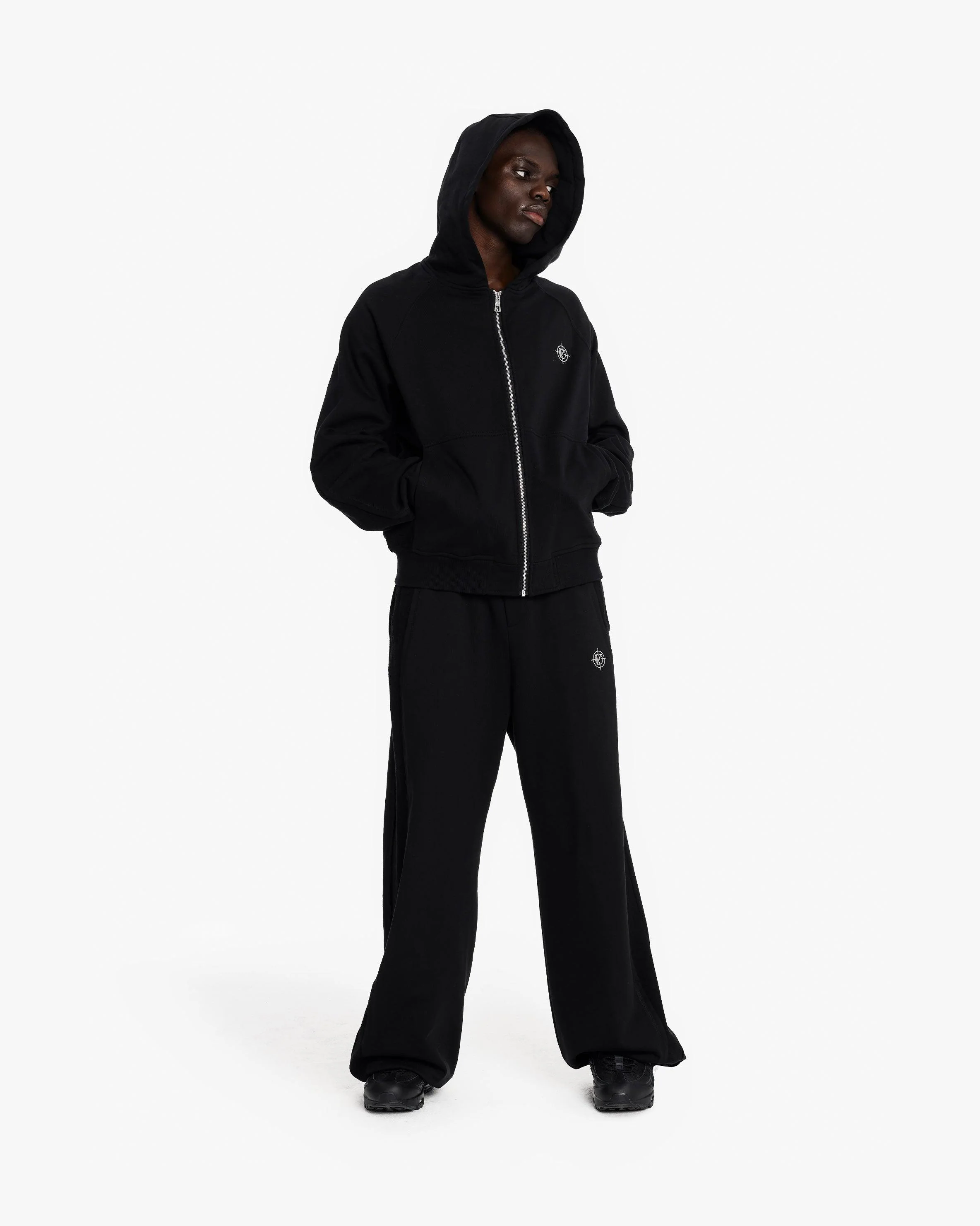 INSIDE OUT ZIP HOODIE BLACK - Image 8