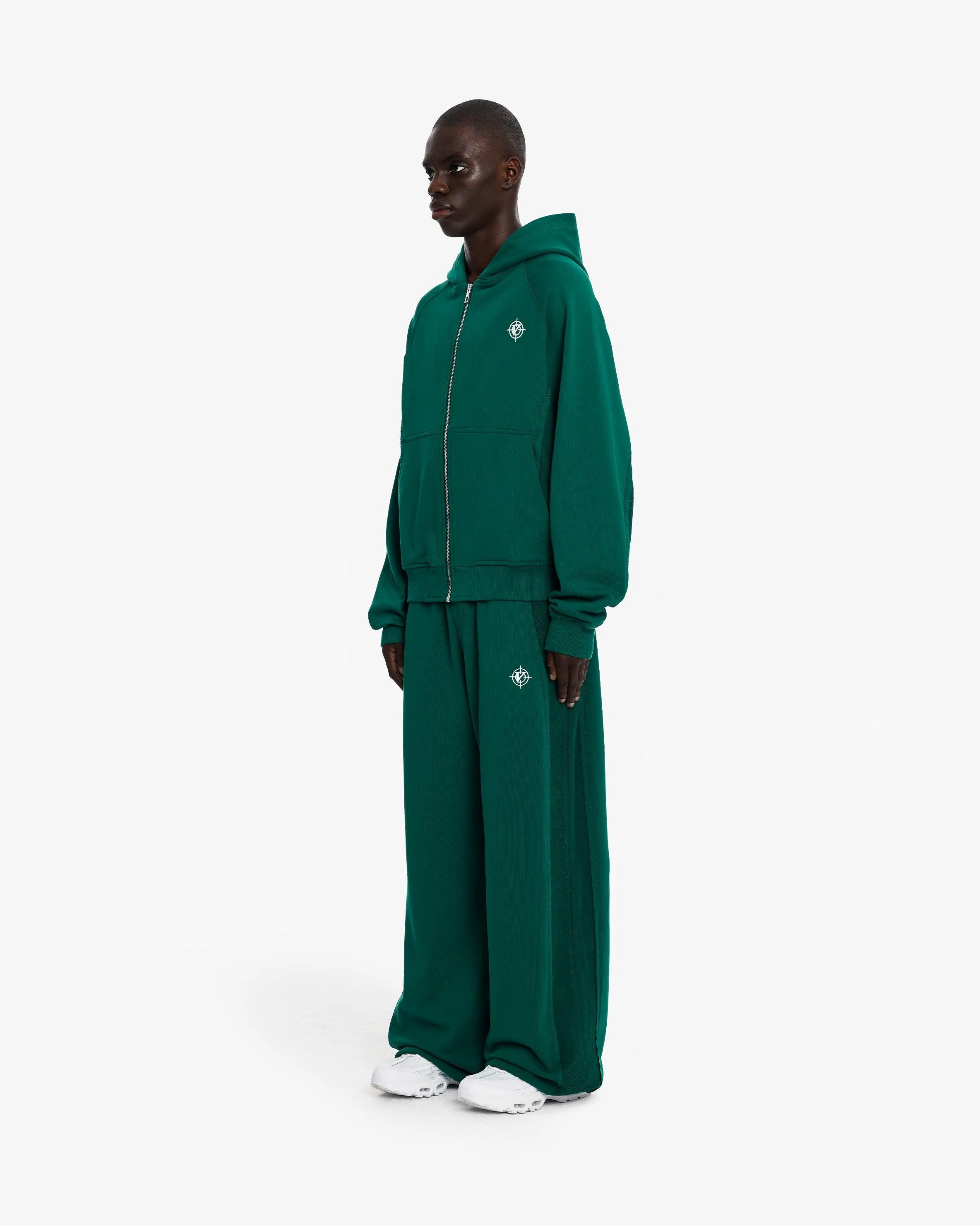 INSIDE OUT ZIP HOODIE FORREST GREEN - Image 4