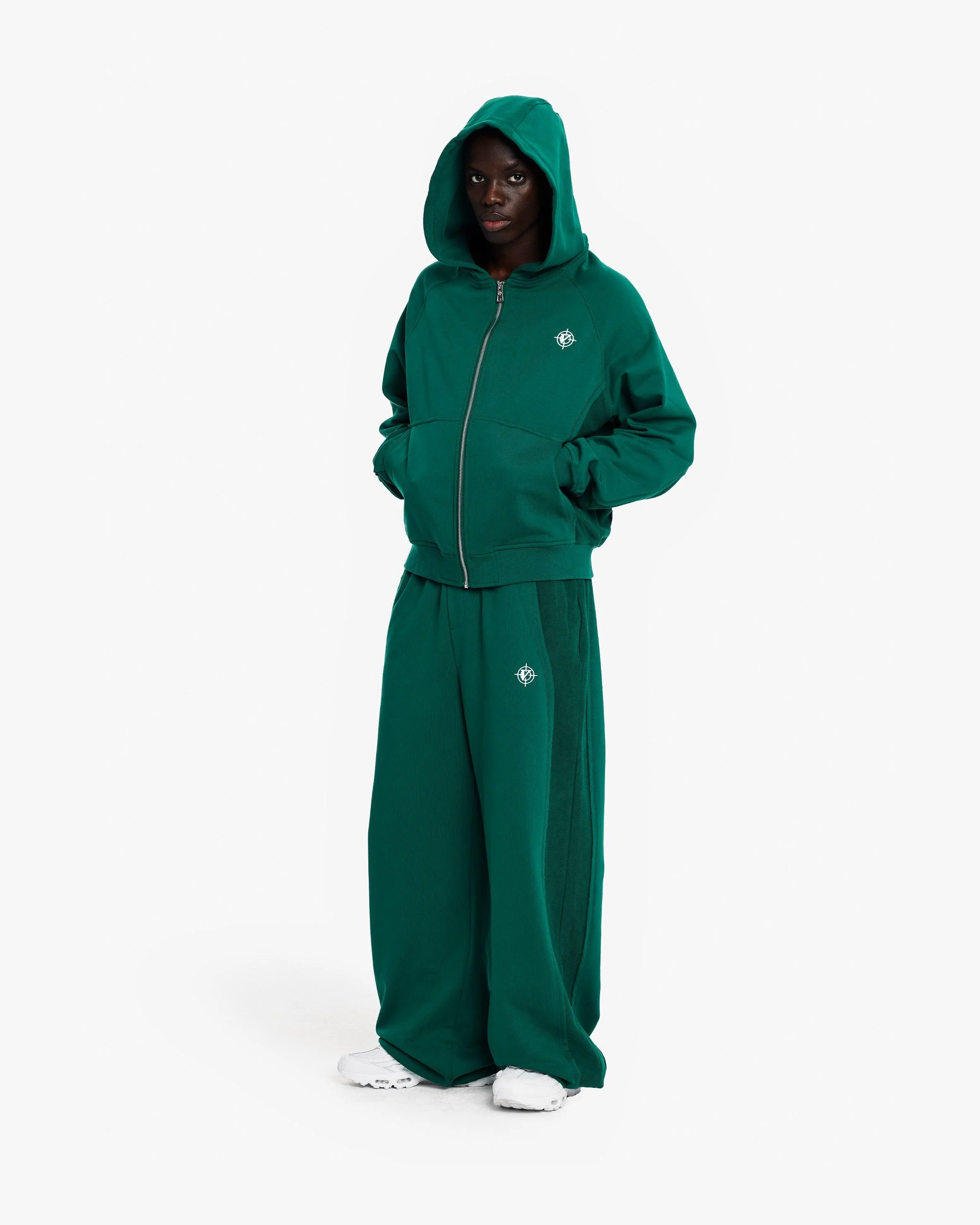 INSIDE OUT ZIP HOODIE FORREST GREEN - Image 9