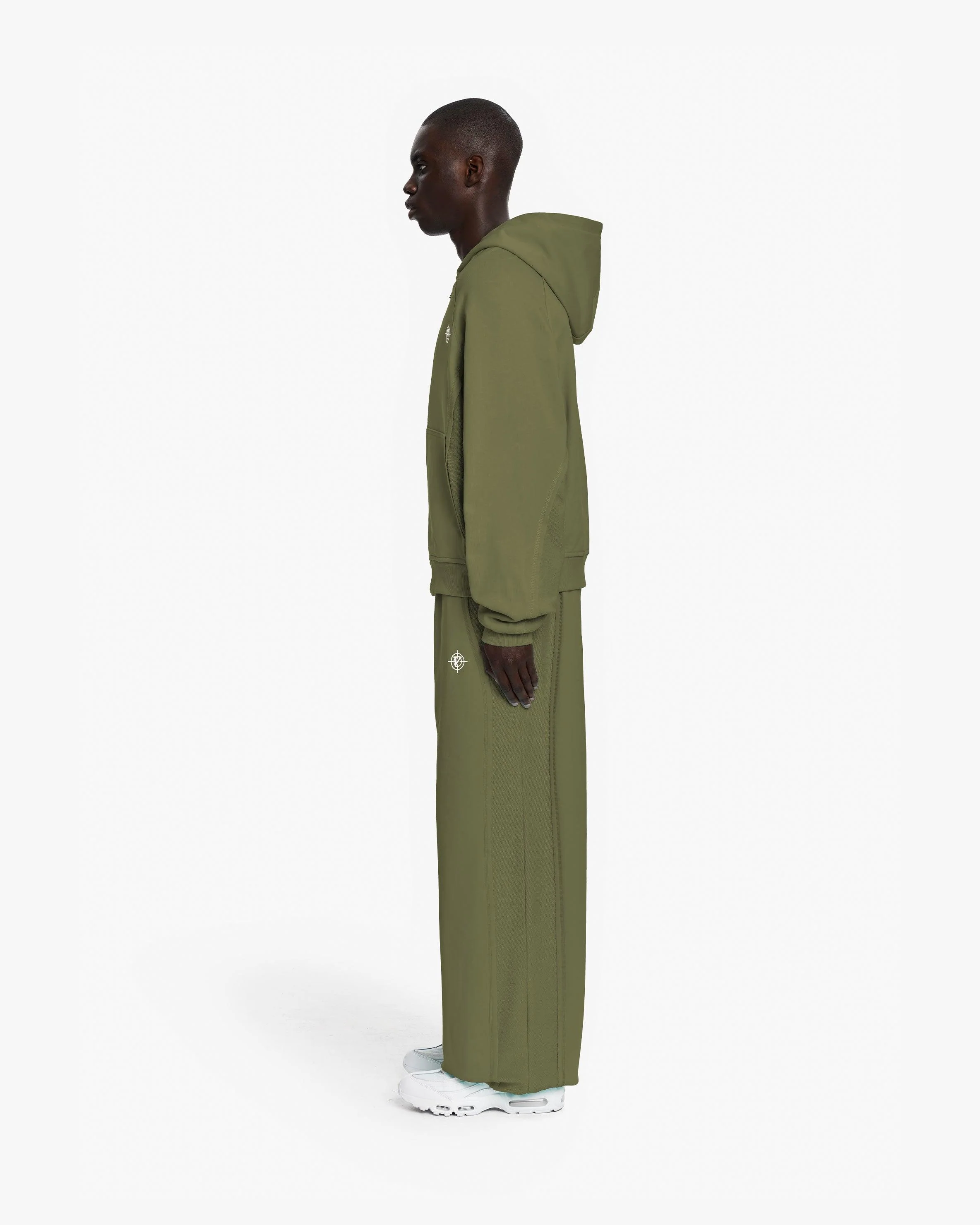 INSIDE OUT ZIP HOODIE KHAKI - Image 5