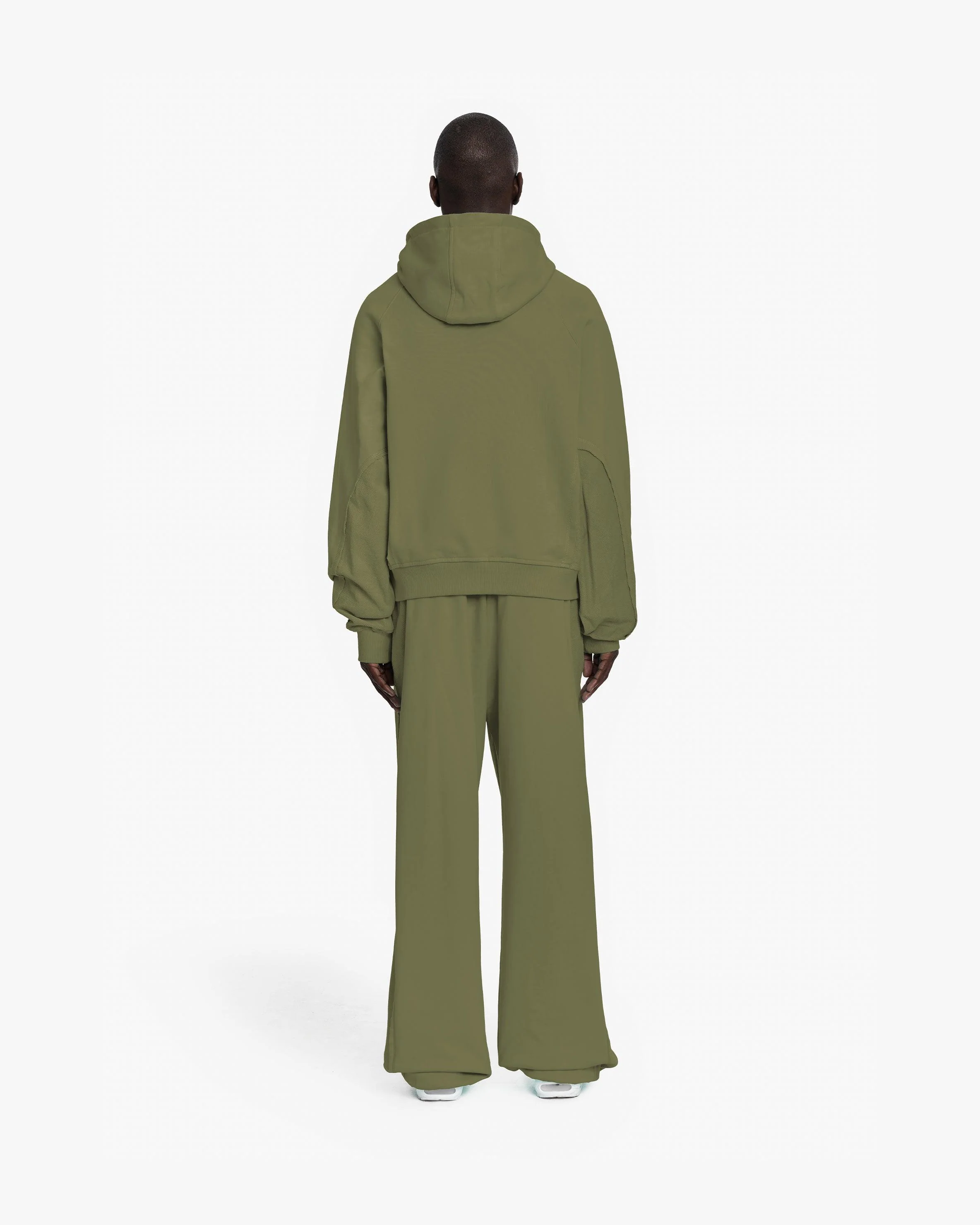 INSIDE OUT ZIP HOODIE KHAKI - Image 6