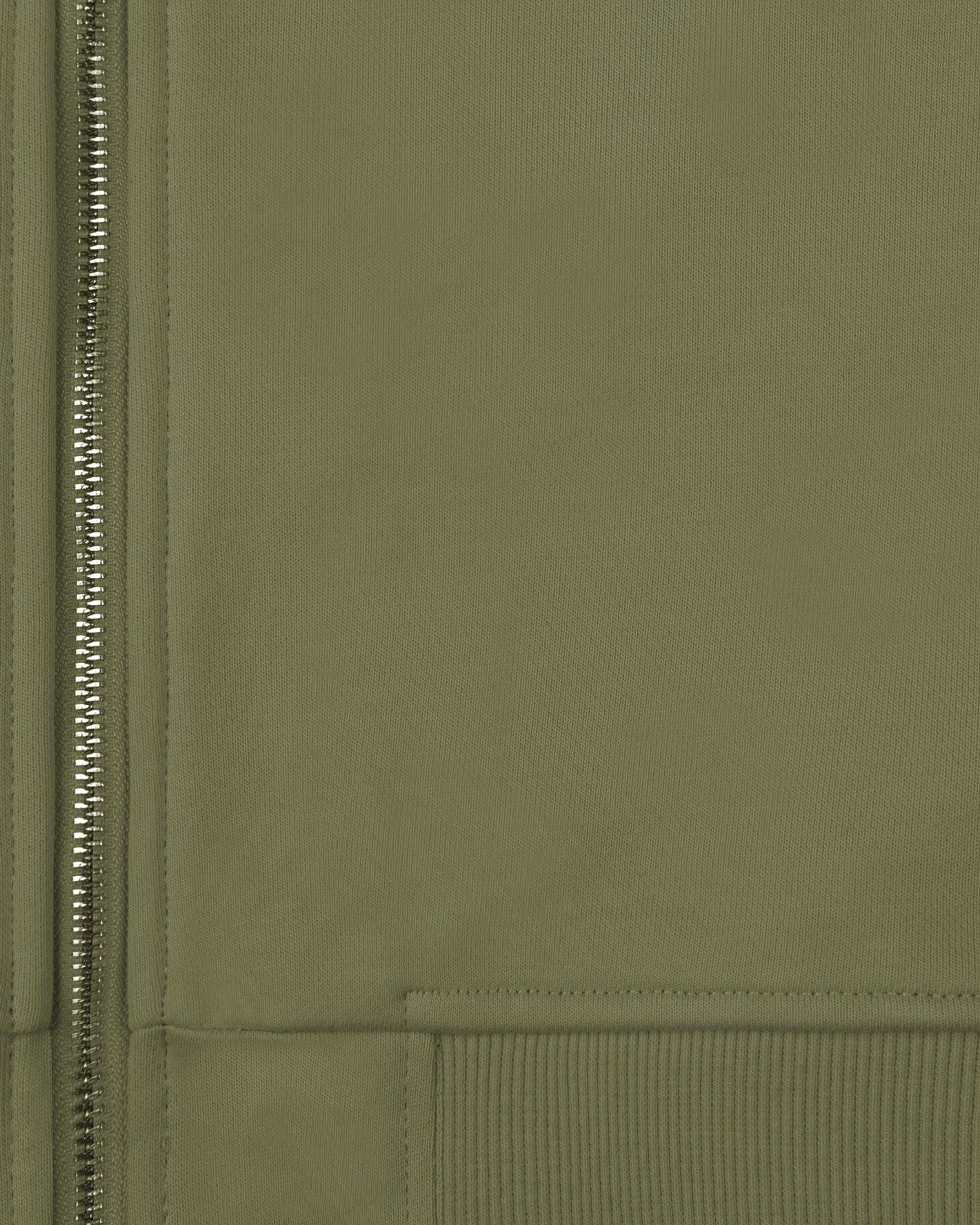 INSIDE OUT ZIP HOODIE KHAKI - Image 8