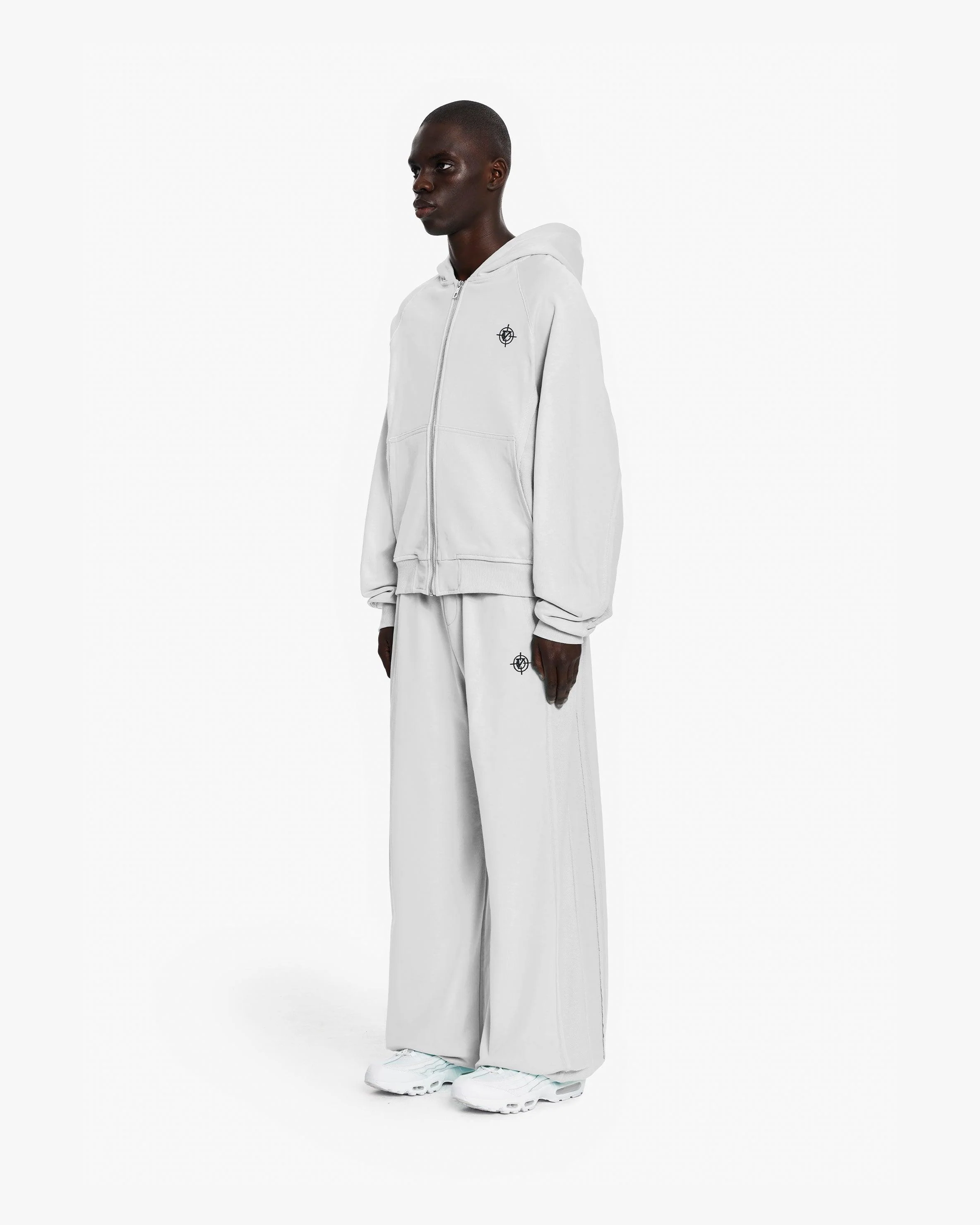 INSIDE OUT ZIP HOODIE LIGHT GREY - Image 4