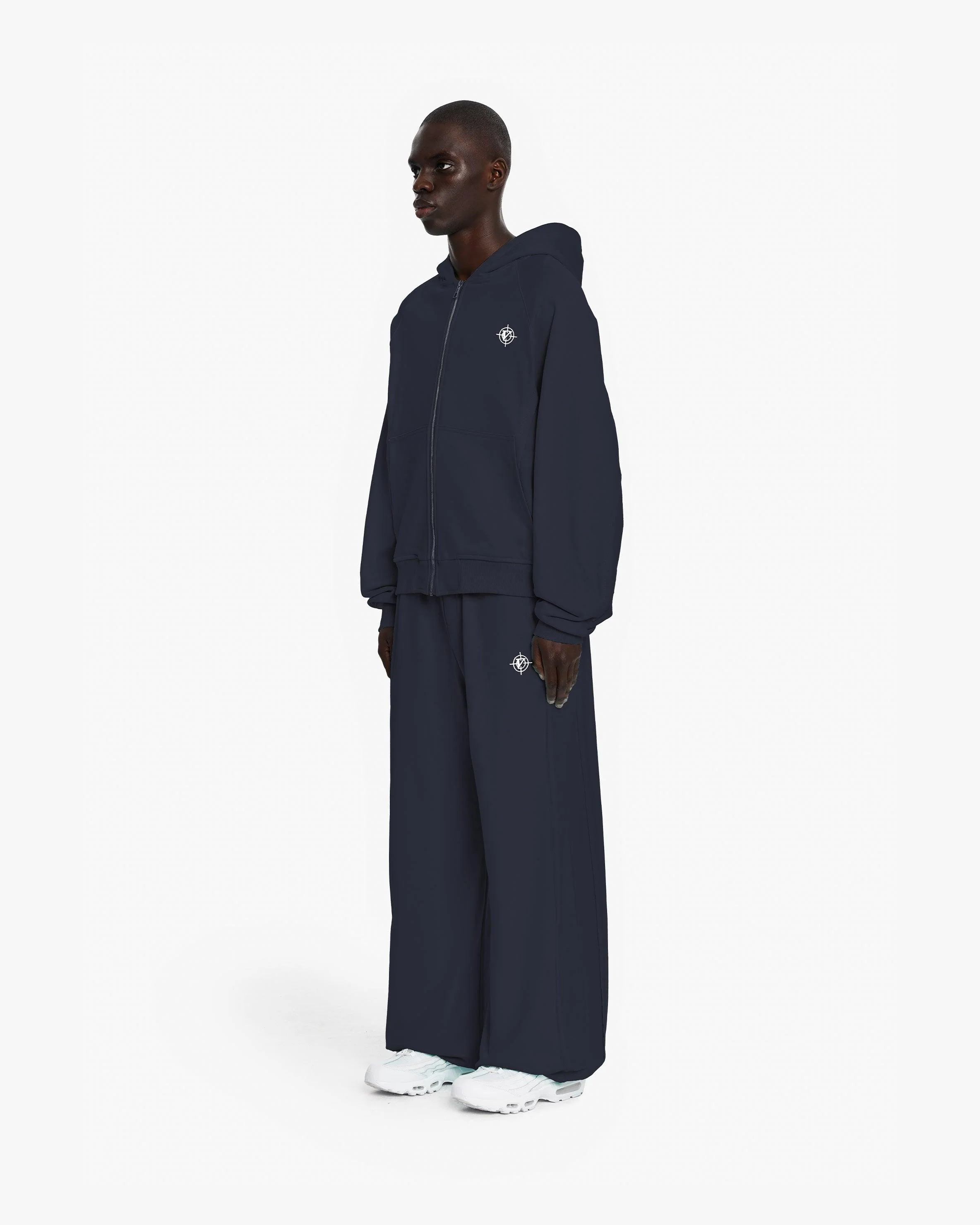 INSIDE OUT ZIP HOODIE NAVY (OLD SIZING) - Image 4