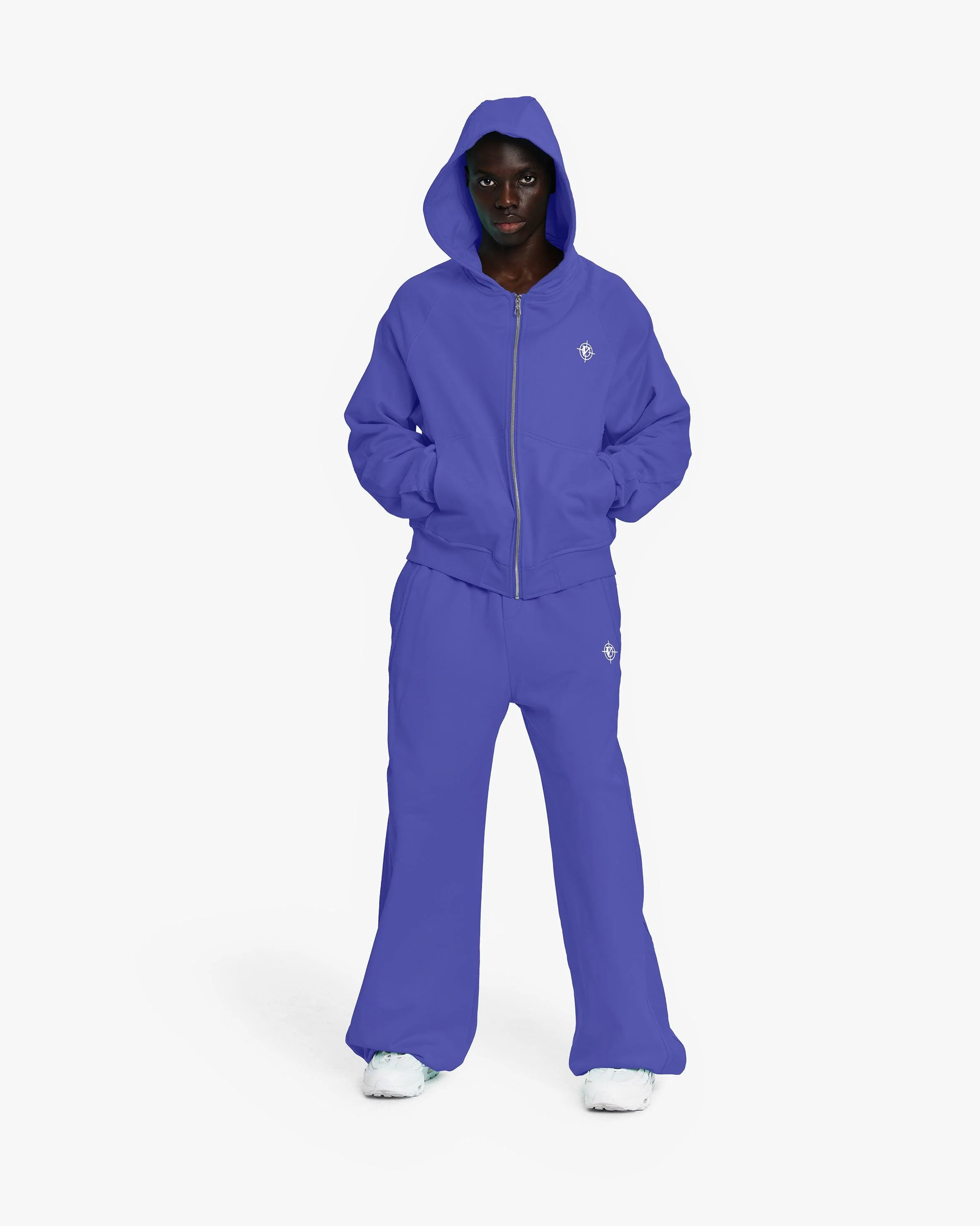INSIDE OUT ZIP HOODIE OCEAN BLUE - Image 9