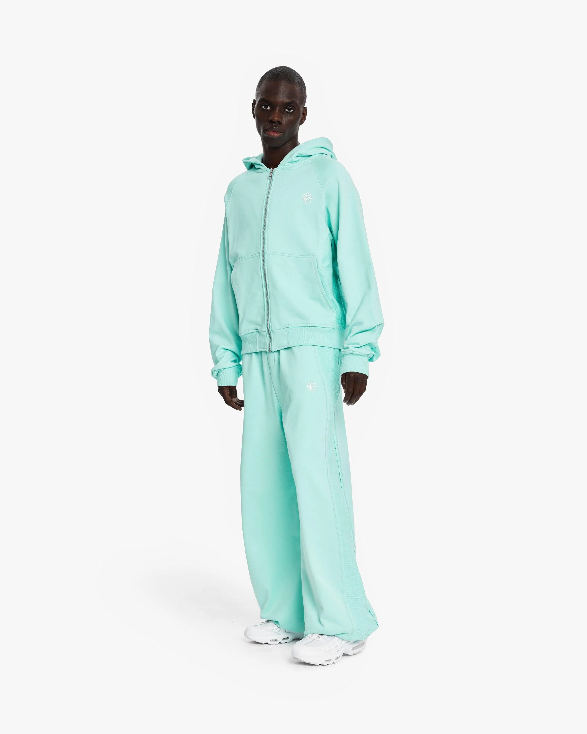 INSIDE OUT ZIP HOODIE TURQUOISE - Image 10