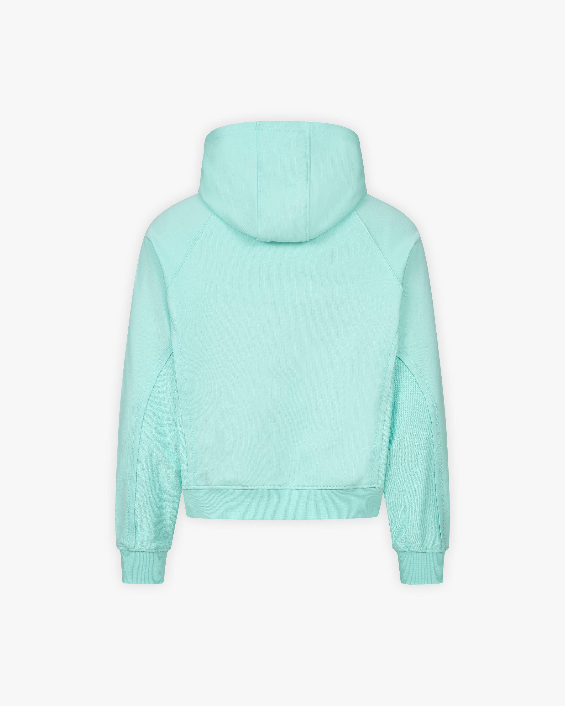 INSIDE OUT ZIP HOODIE TURQUOISE - Image 3