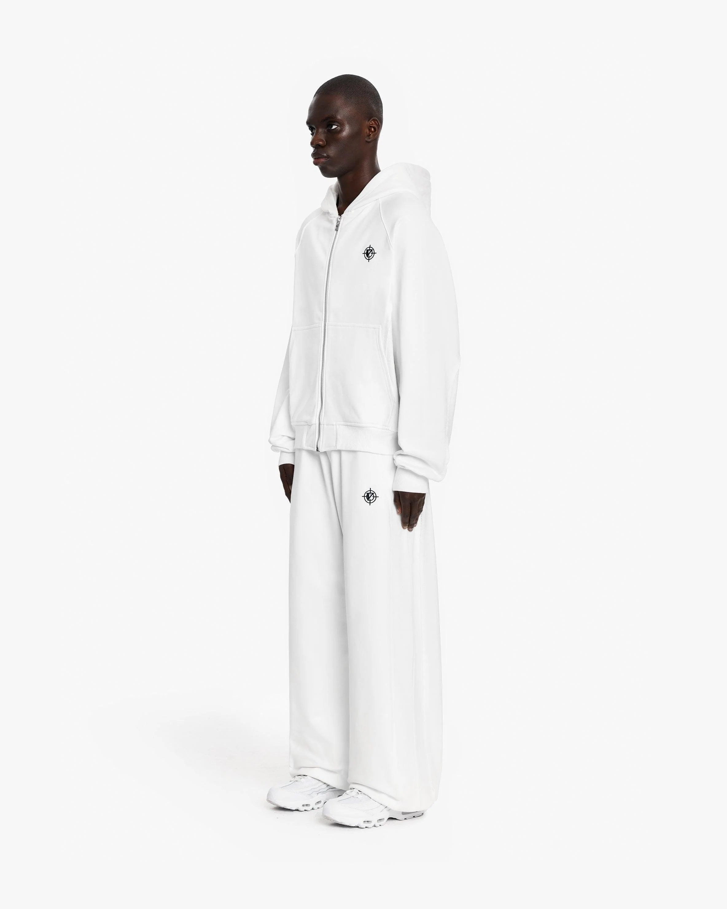 INSIDE OUT ZIP HOODIE WHITE - Image 4