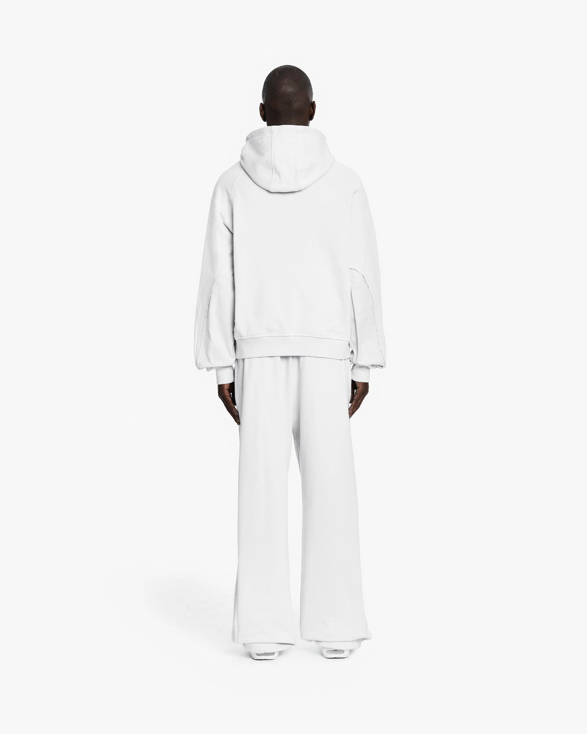 INSIDE OUT ZIP HOODIE WHITE - Image 6