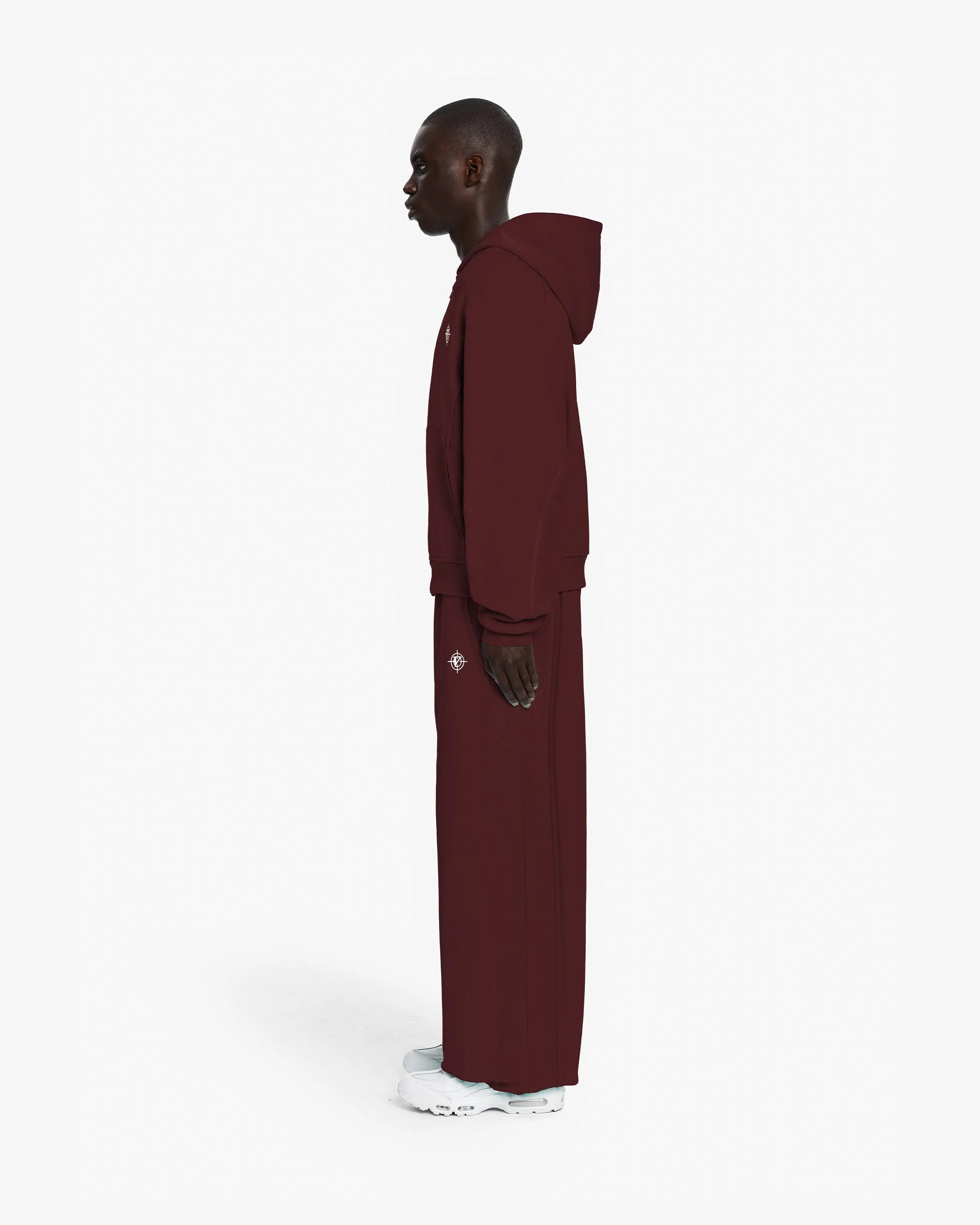 INSIDE OUT ZIP HOODIE WINE RED - Image 5